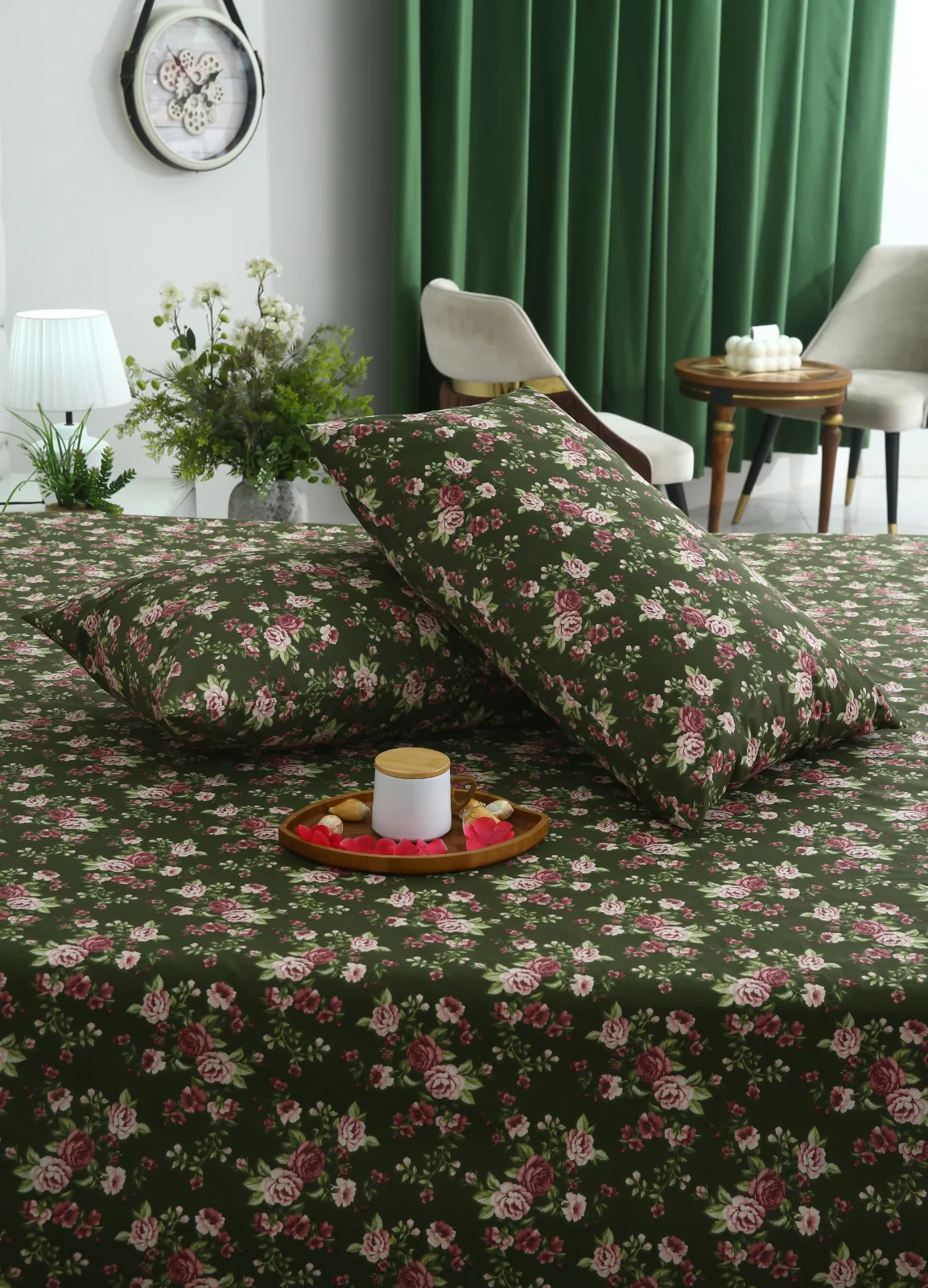 3 PCs Double Bed Sheet With Same Packing- Copen Flora - Image 8