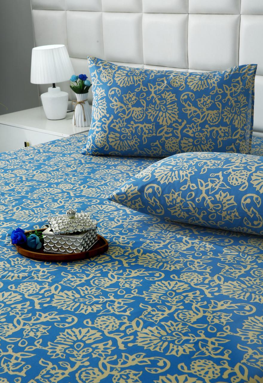 3 PCs Double Bed Sheet With Same Packing-Damask - Image 4