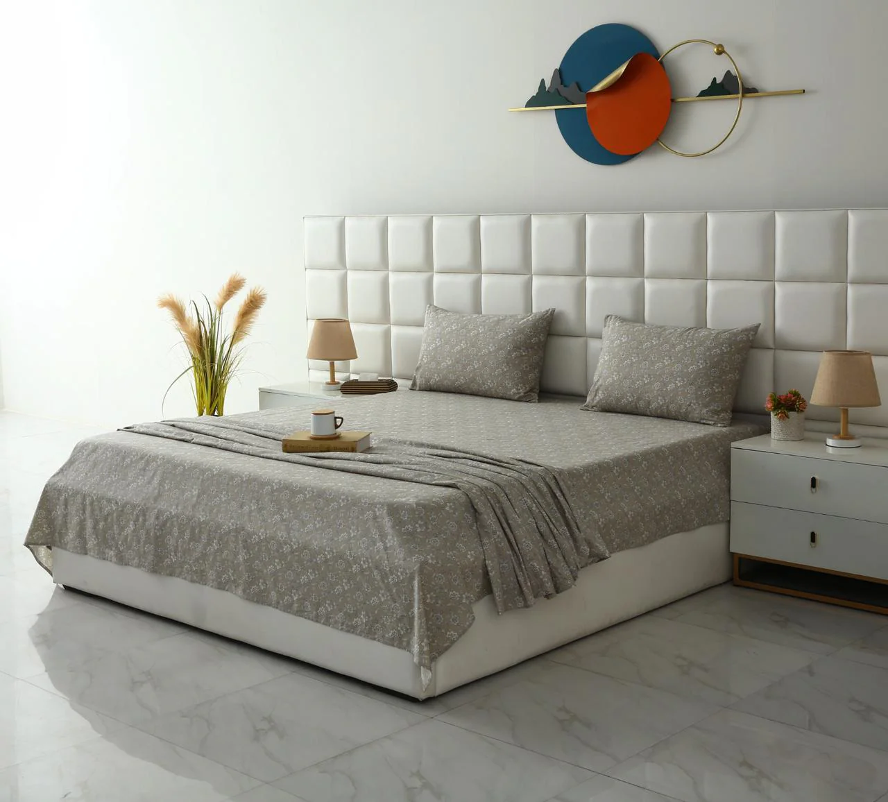 3 PCs Double Bed Sheet With Same Packing-Heritage Floral - Image 4