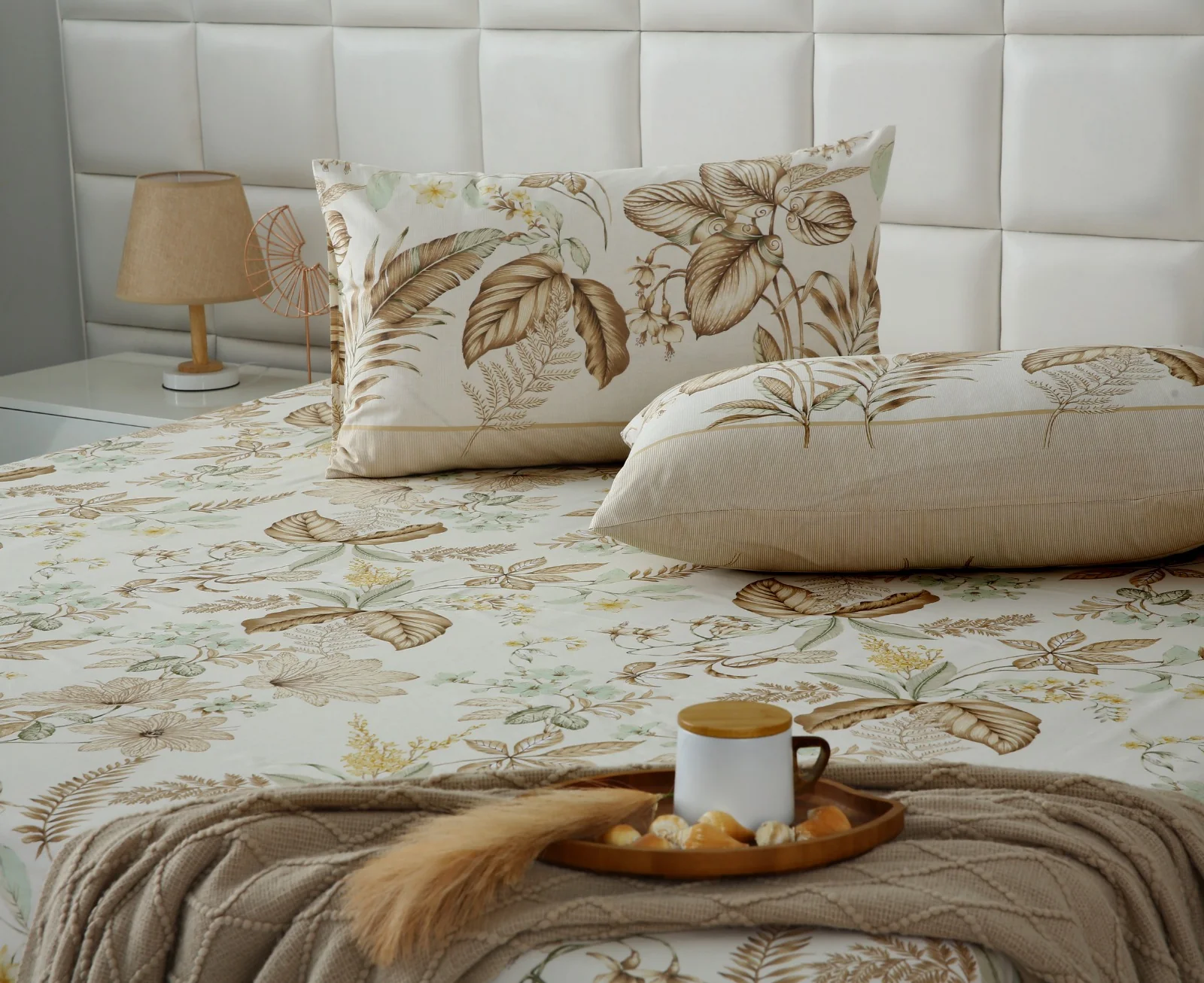3 PCs Double Bed Sheet With Same Packing- Imperial Beige - Image 7