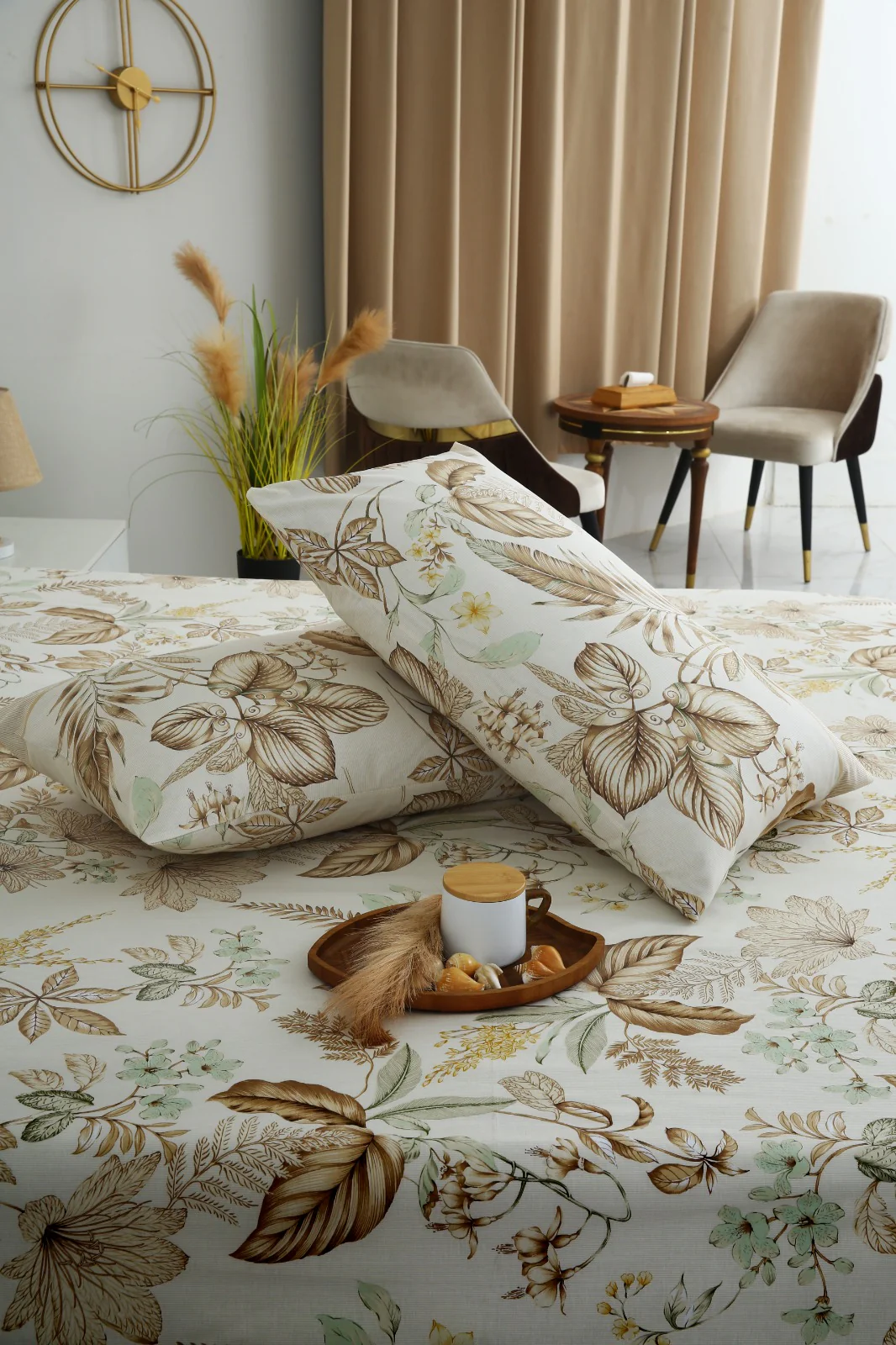 3 PCs Double Bed Sheet With Same Packing- Imperial Beige - Image 9