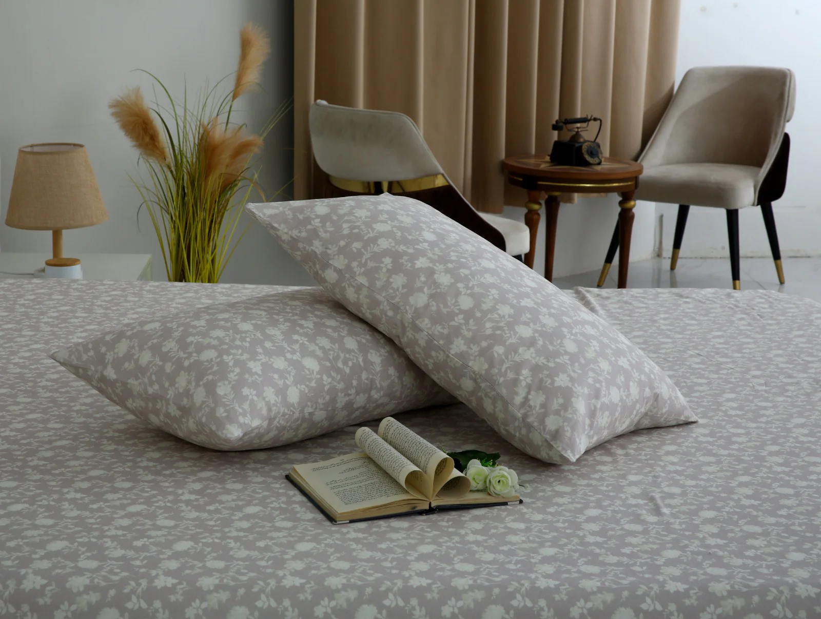 3 PCs Double Bed Sheet With Same Packing- Lily of the Valley - Image 7