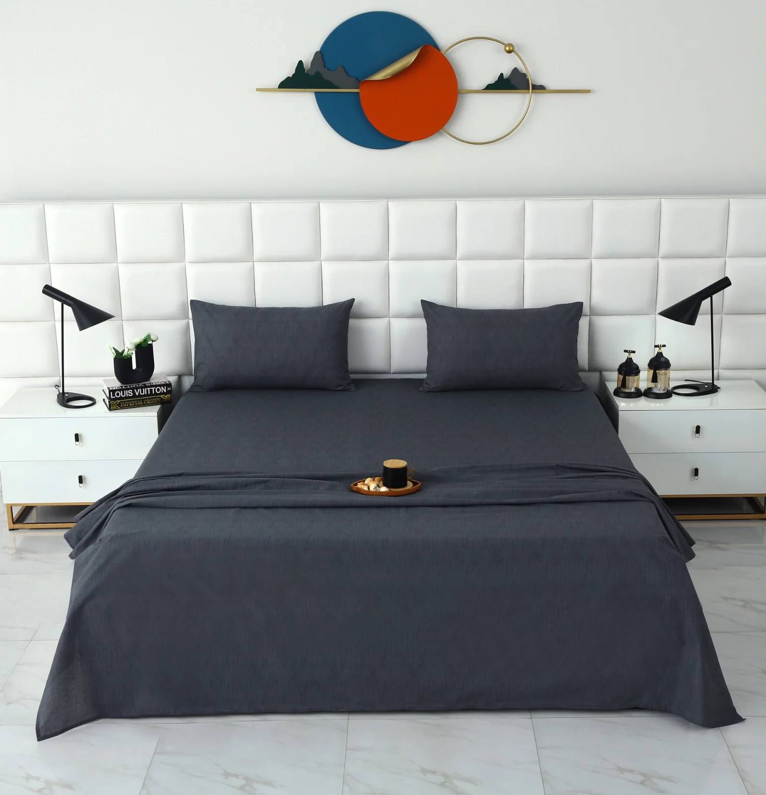 3 PCs Double Bed Sheet With Same Packing- Moss Whisper - Image 3