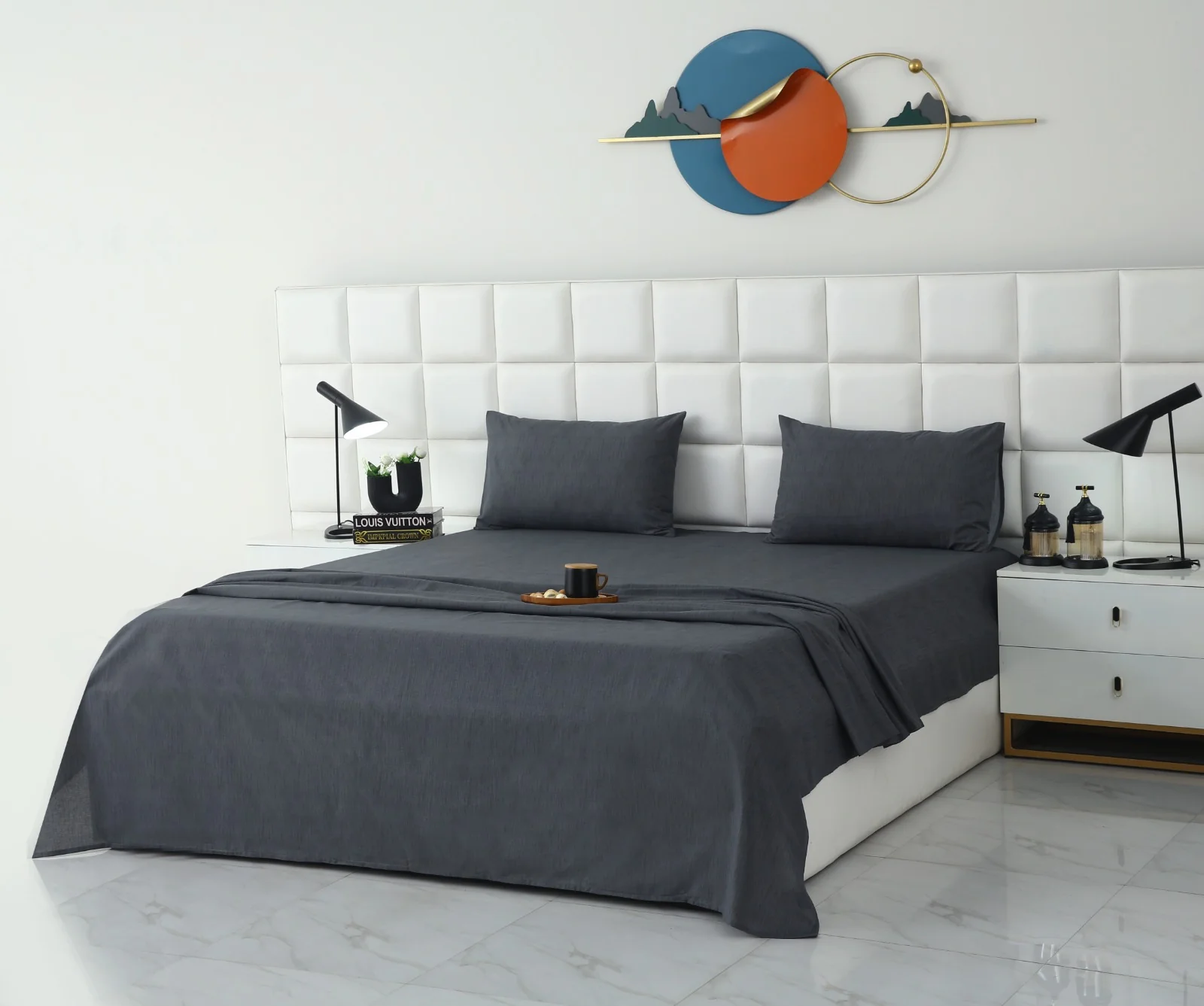 3 PCs Double Bed Sheet With Same Packing- Moss Whisper - Image 4