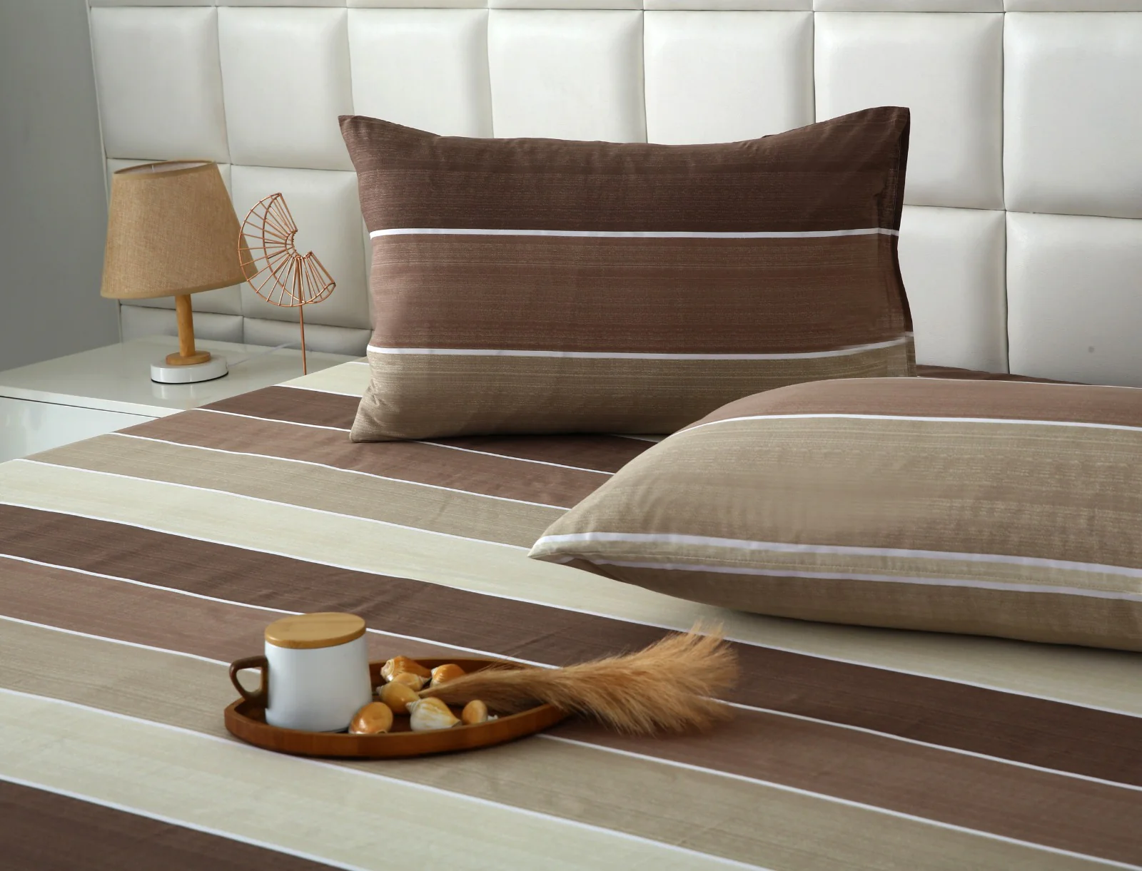 3 PCs Double Bed Sheet With Same Packing- Nordic Brown - Image 7
