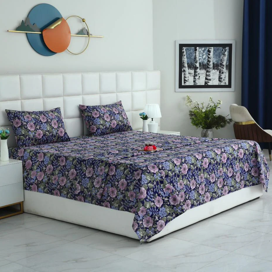 3 PCs Double Bed Sheet With Same Packing- Sensation