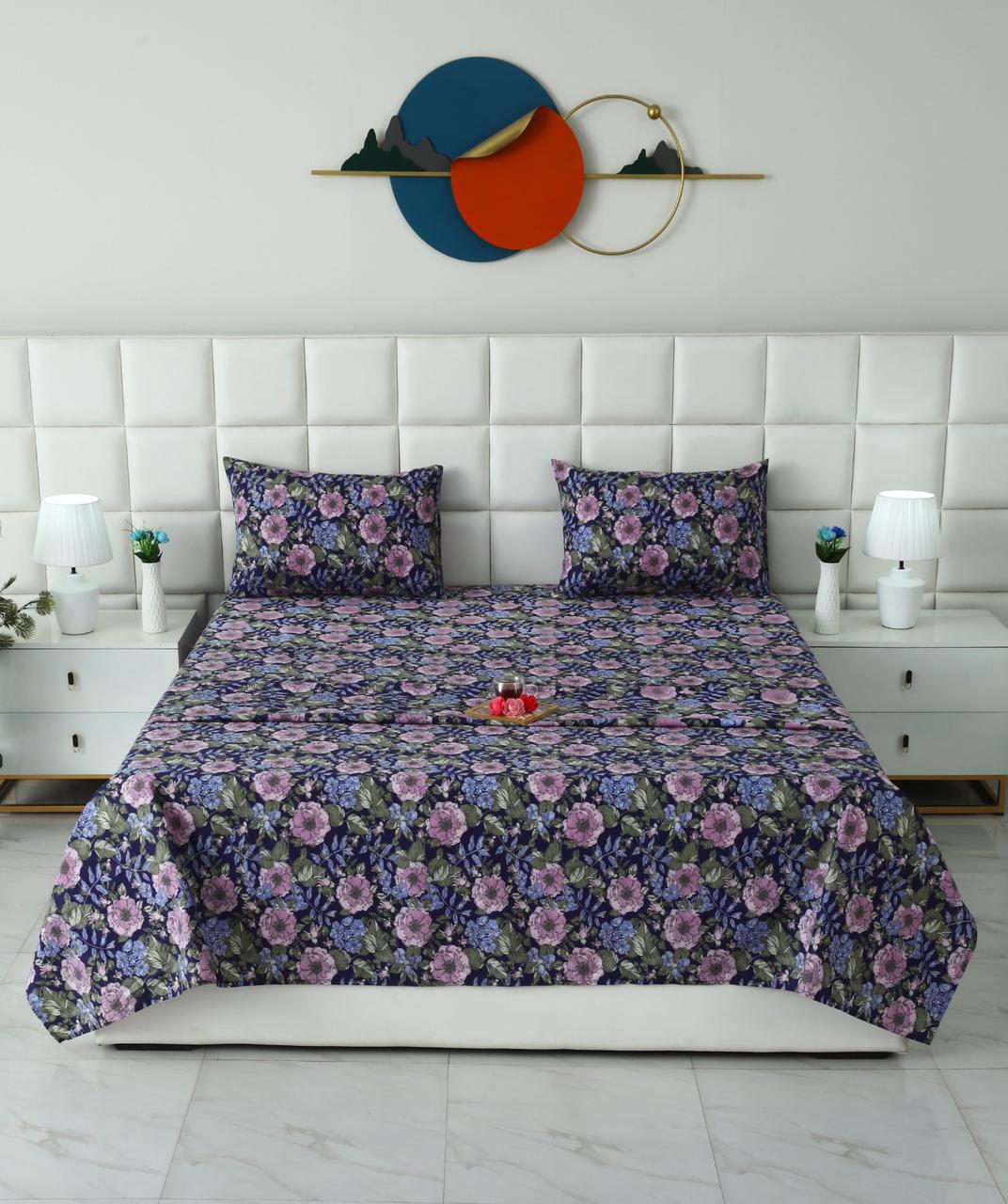 3 PCs Double Bed Sheet With Same Packing- Sensation - Image 3