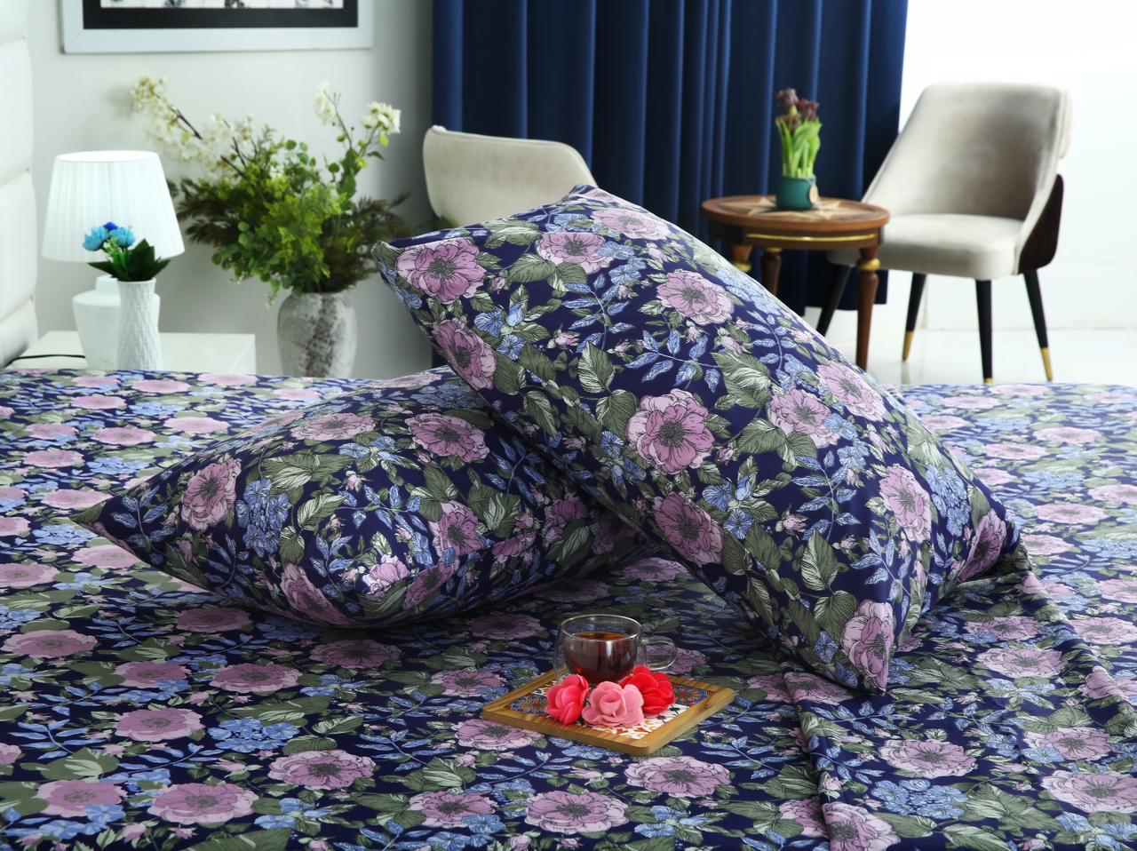 3 PCs Double Bed Sheet With Same Packing- Sensation - Image 7