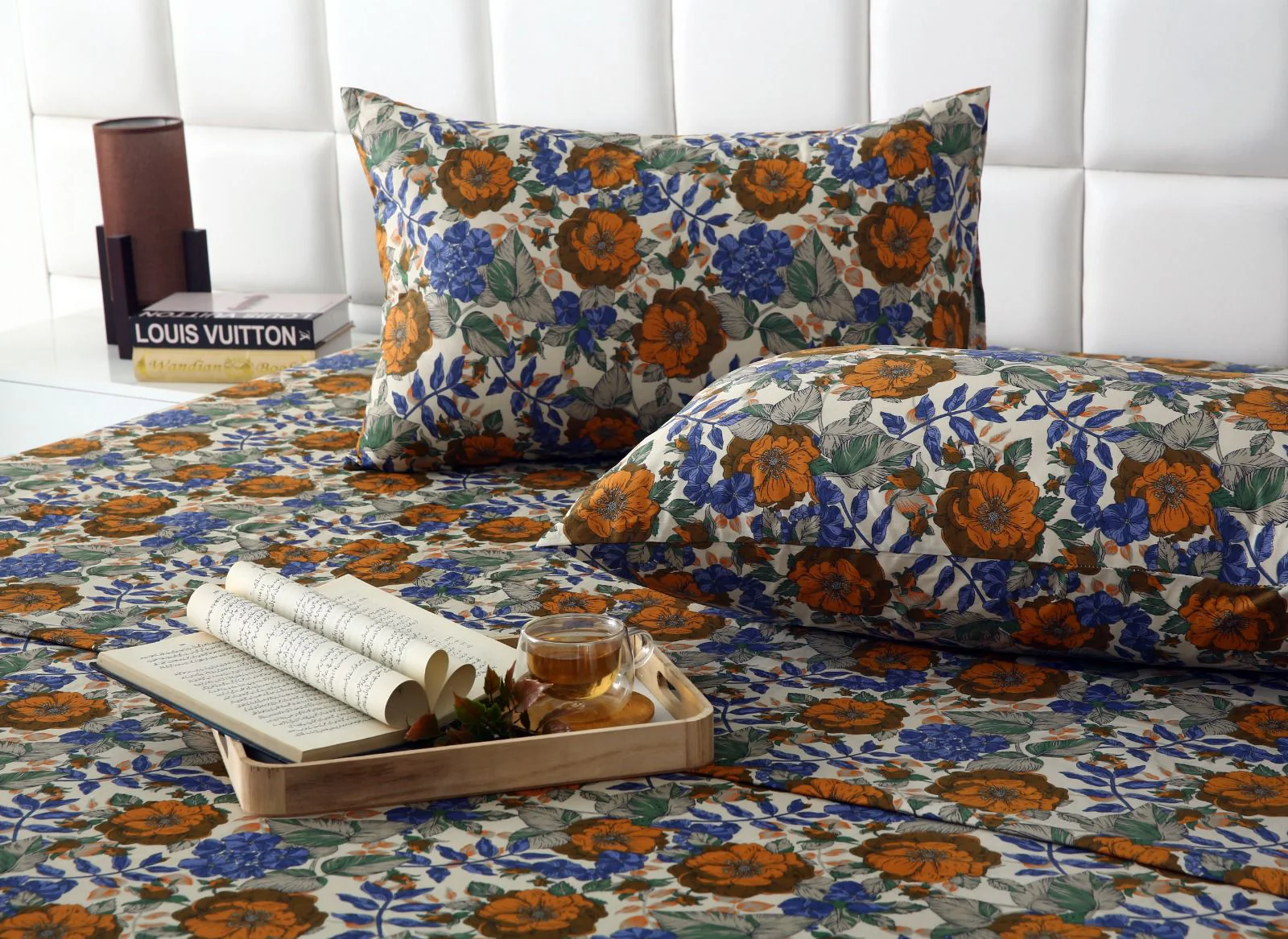 3 PCs Double Bed Sheet With Same Packing- Starlit Bloom - Image 6