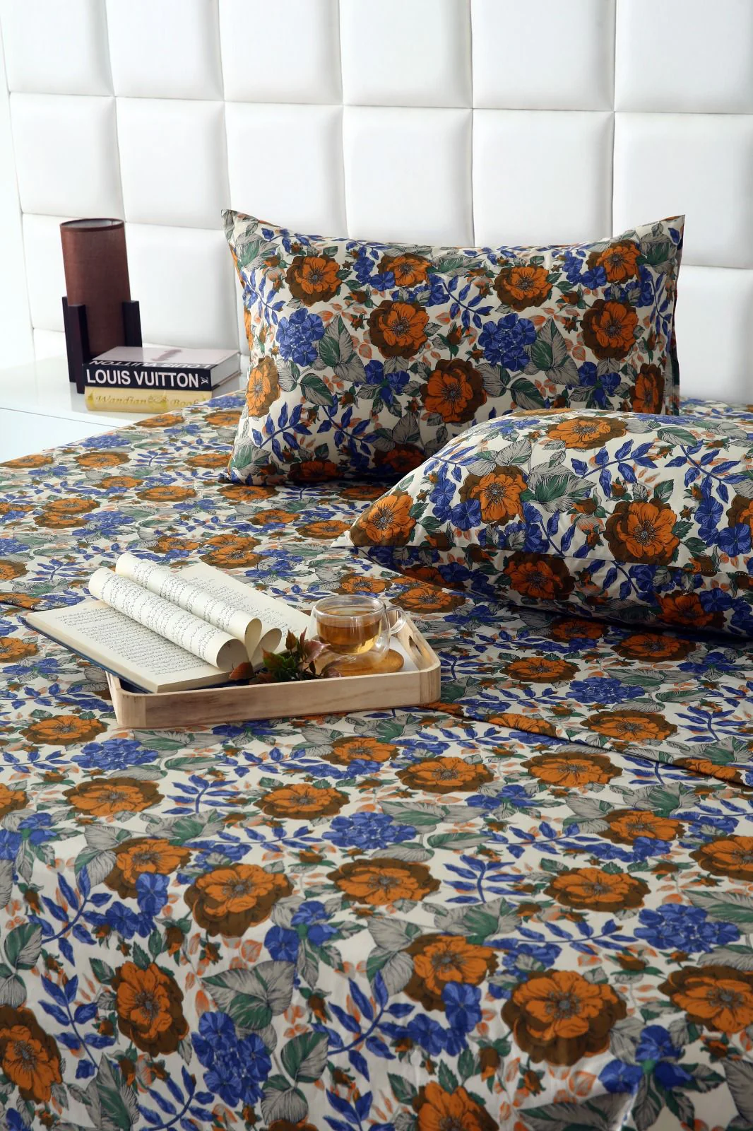 3 PCs Double Bed Sheet With Same Packing- Starlit Bloom - Image 8