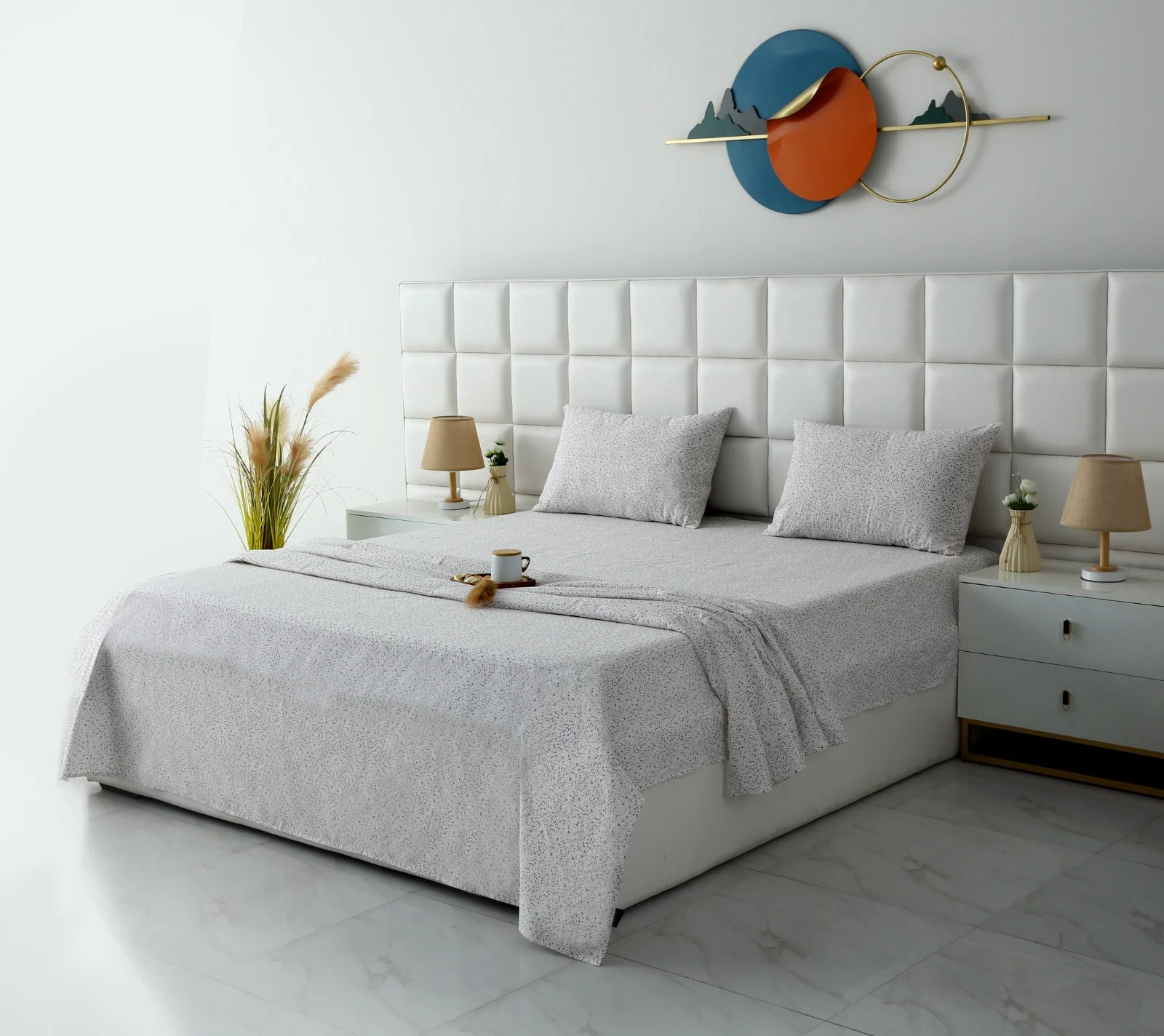 3 PCs Double Bed Sheet With Same Packing- Tiny Floret - Image 4