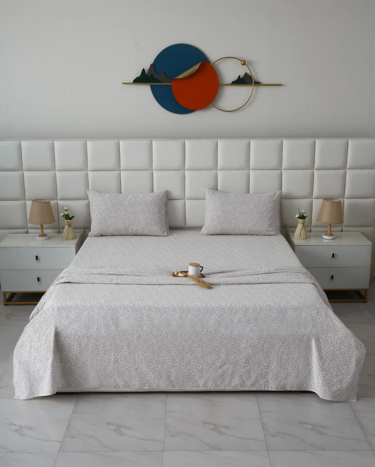 3 PCs Double Bed Sheet With Same Packing- Tiny Floret - Image 5