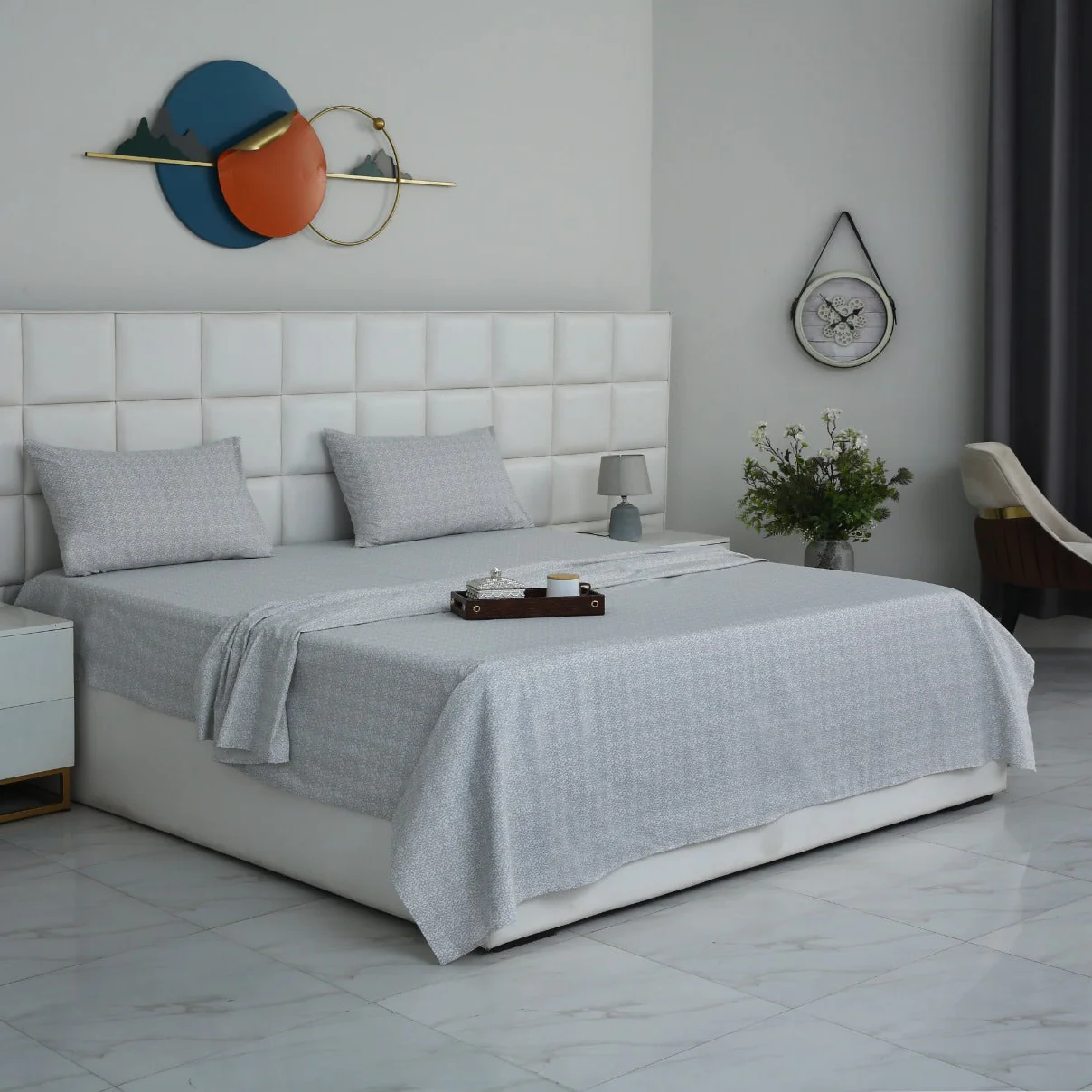 3 PCs Double Bed Sheet With Same Packing- Twilight Buds