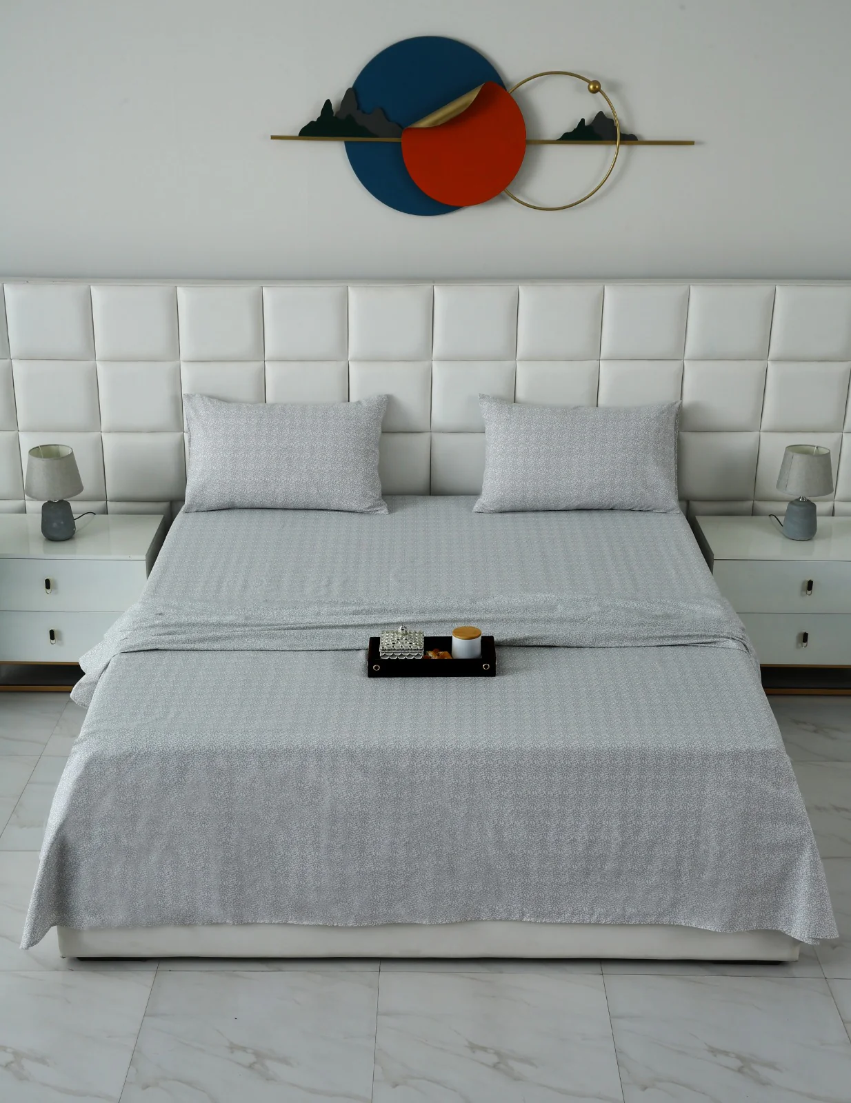 3 PCs Double Bed Sheet With Same Packing- Twilight Buds - Image 3