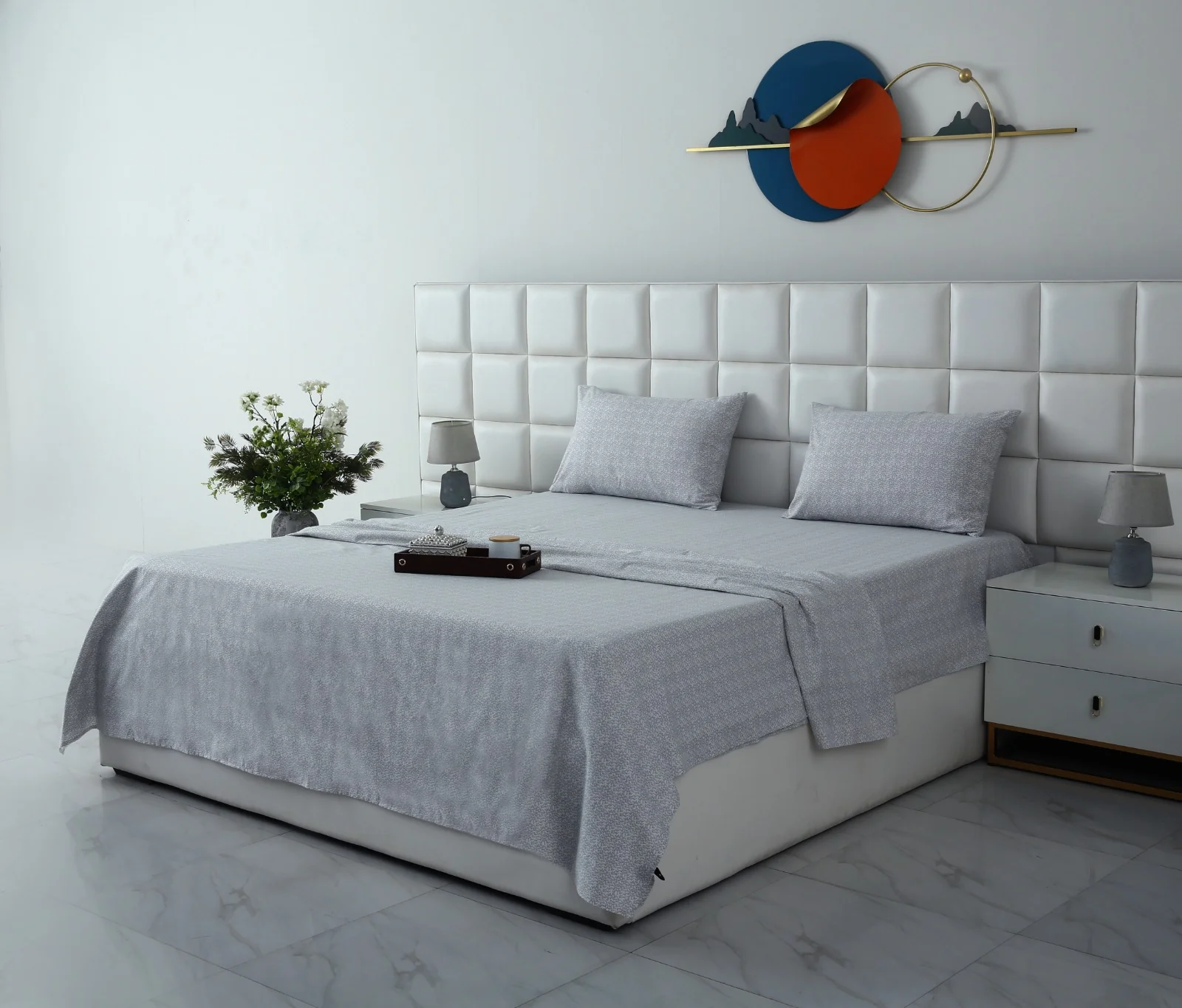 3 PCs Double Bed Sheet With Same Packing- Twilight Buds - Image 5