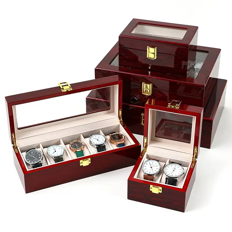 3 Slots Rose Wood Watch Organizer-SA2408-287 - Image 4