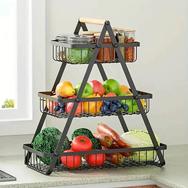 3 Tier Metalic Multi Purpose Storage Basket (5293) - Image 4