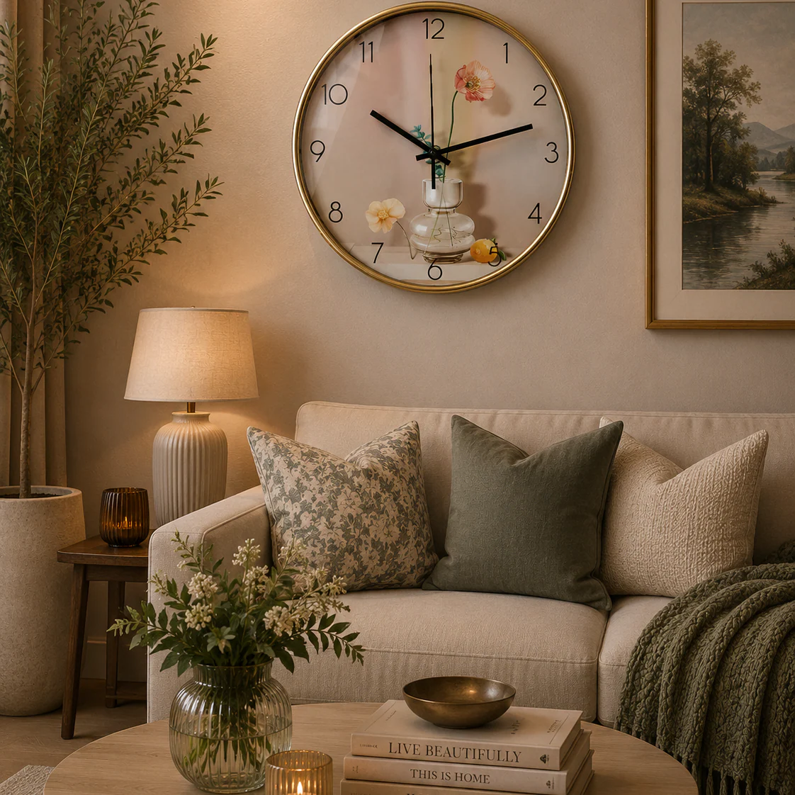 30CM Wall Clock- (SA2311-10) VASE