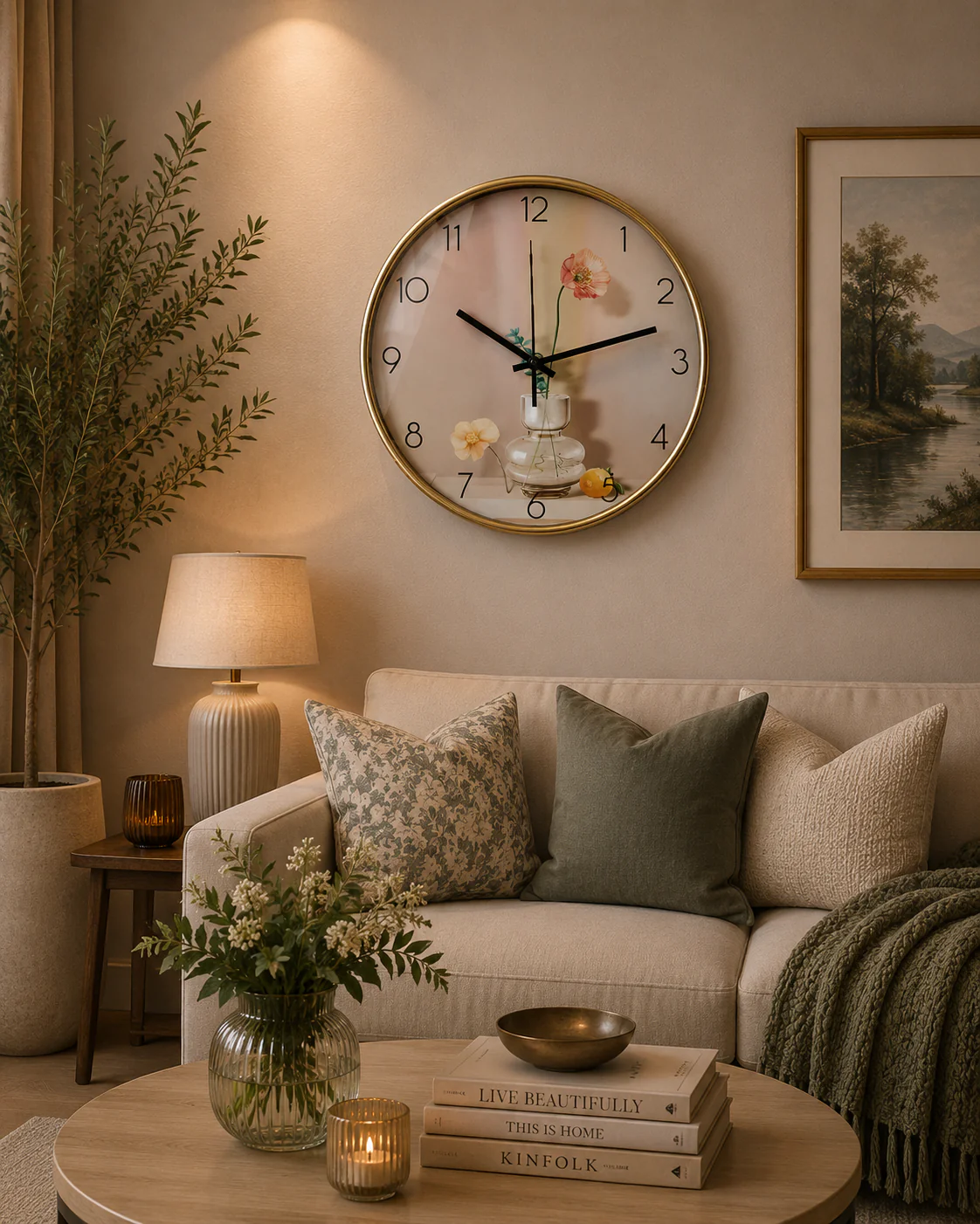 30CM Wall Clock- (SA2311-10) VASE - Image 2