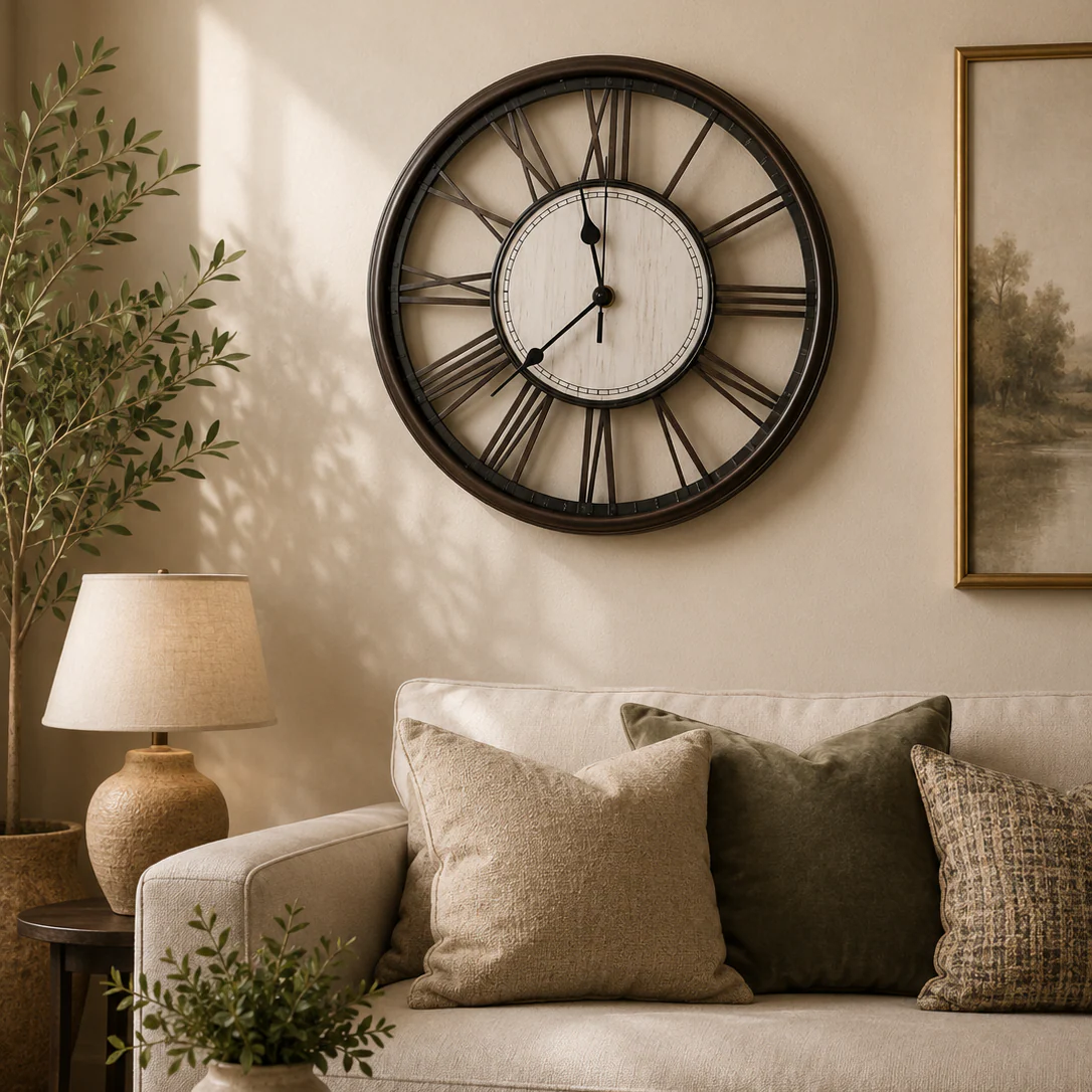 30CM Wall Clock- (SA2405-179) COFFEE