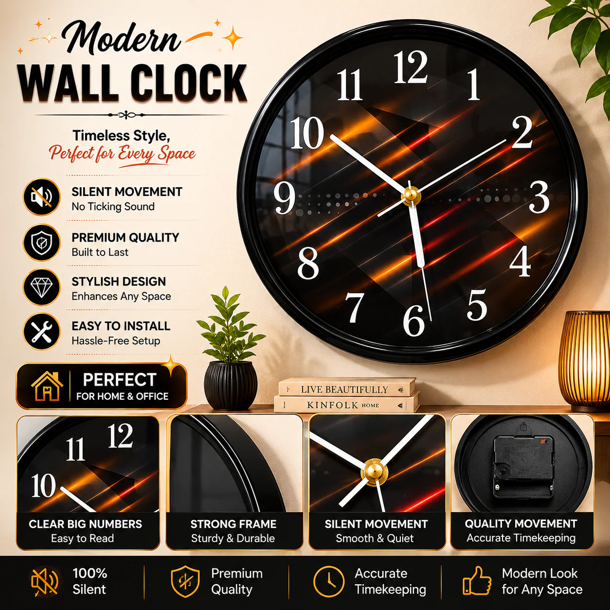 30CM Wall Clock- (SA2405-202)