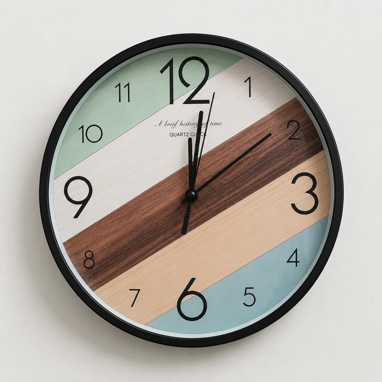 30CM Wall Clock- (SA2405-221) BROWN - Image 2