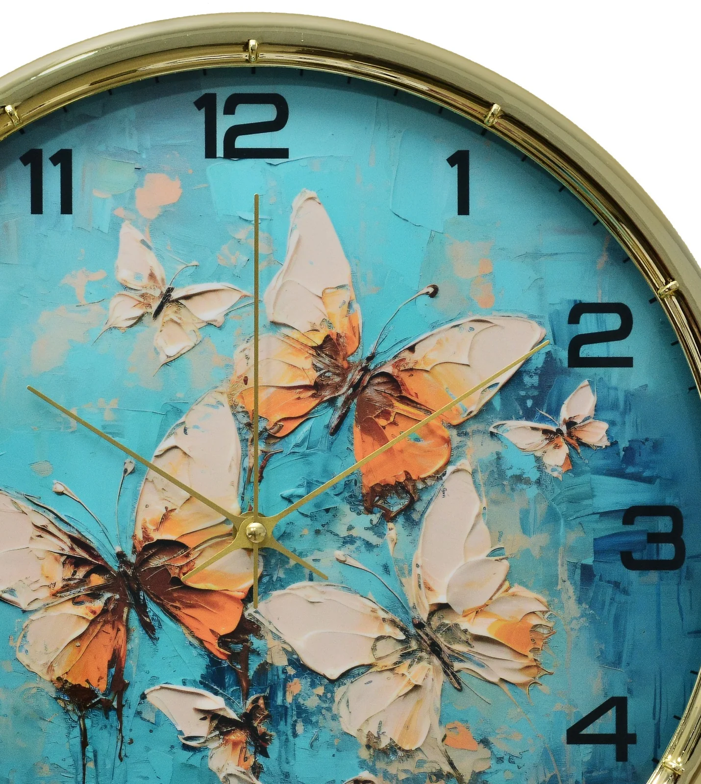 35 Cm Wall Clock-Multi Butterflies - Image 3