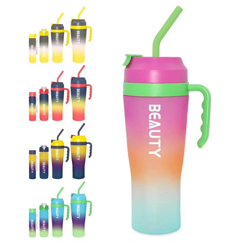 4 in 1 Water Bottle Set BPA Free-14477Red - Image 3