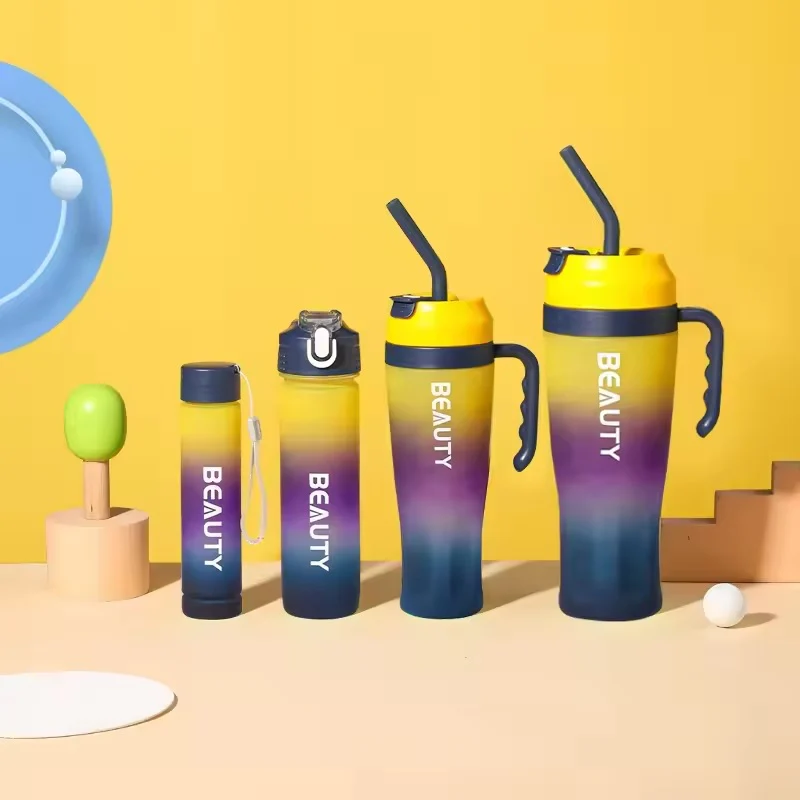 4 in 1 Water Bottle Set BPA Free-Yellow