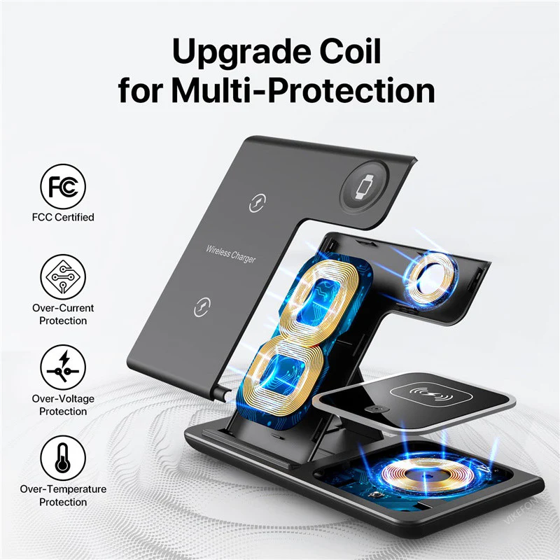 3 in 1 Wireless Fast Charging Stand-SA2408-282 - Image 8
