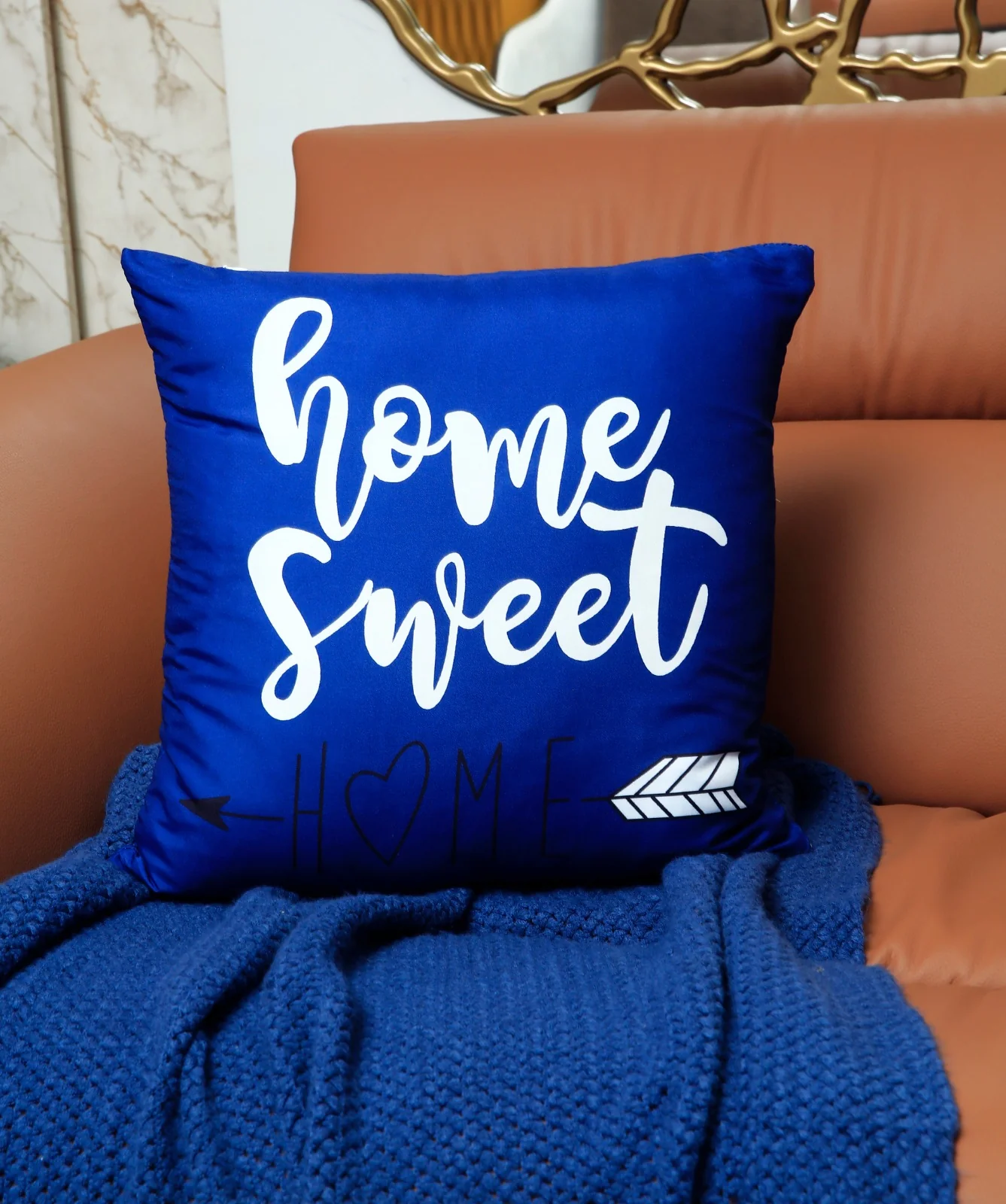 4 PCs Digital Printed Cotton Cushions-SWEET HOME - Image 6