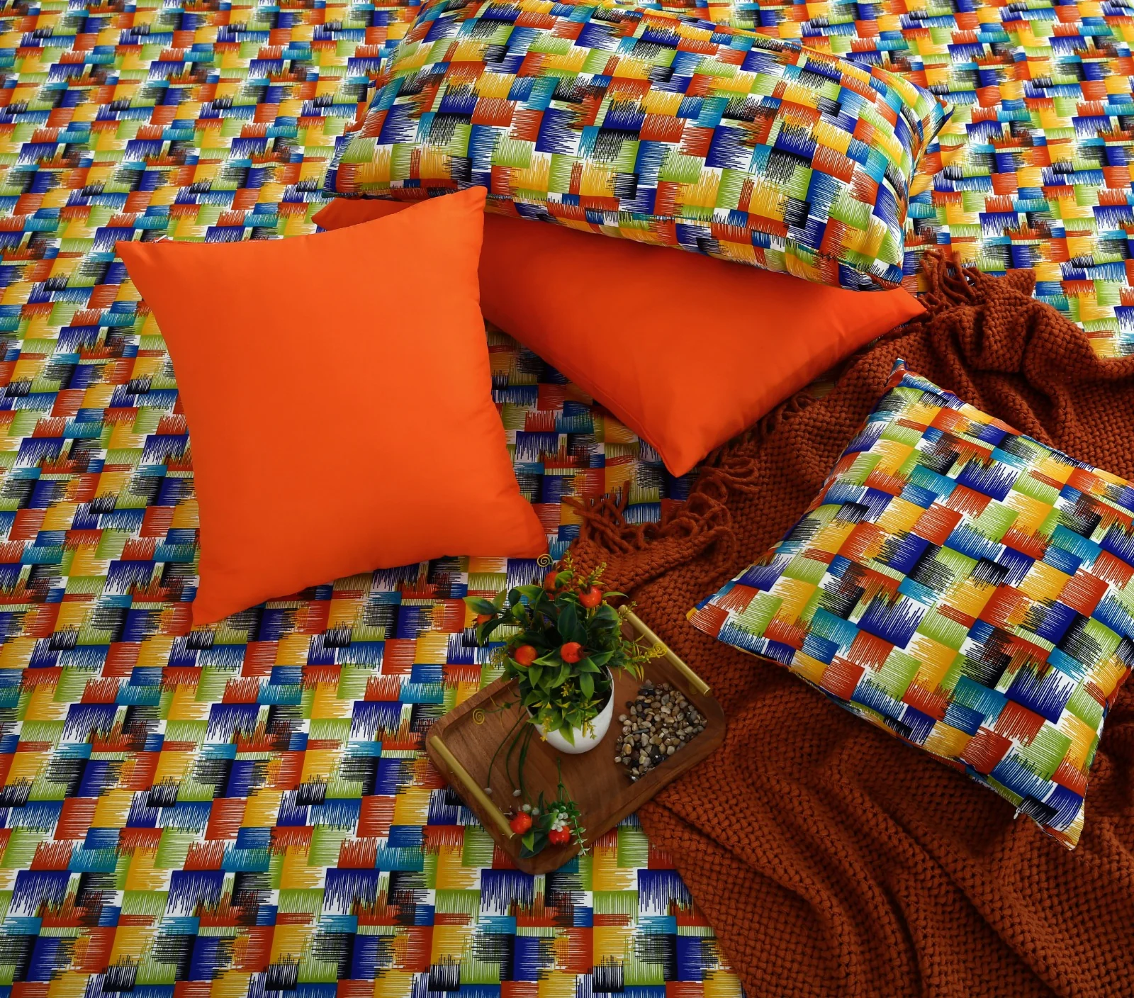 5 PCs Single Razai Set-Coral Rush - Image 3