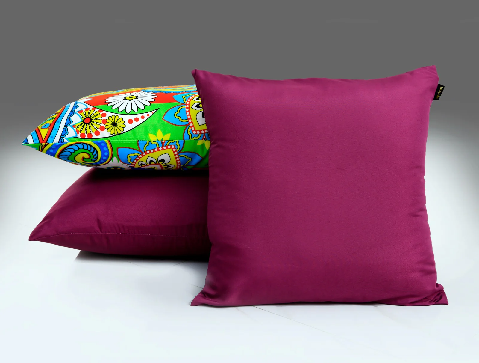 5 PCs Single Comforter Set-Multi Flower (Plum Reverse) - Image 8