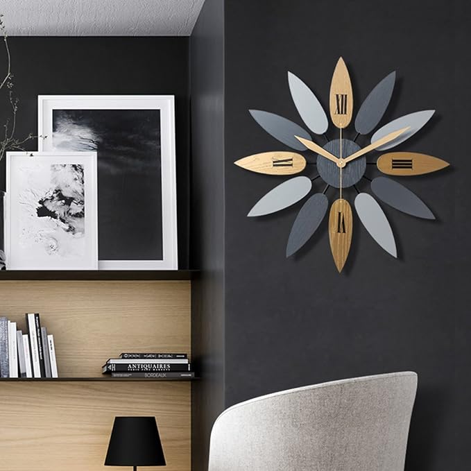 50CM Leave Shape Wall Clock