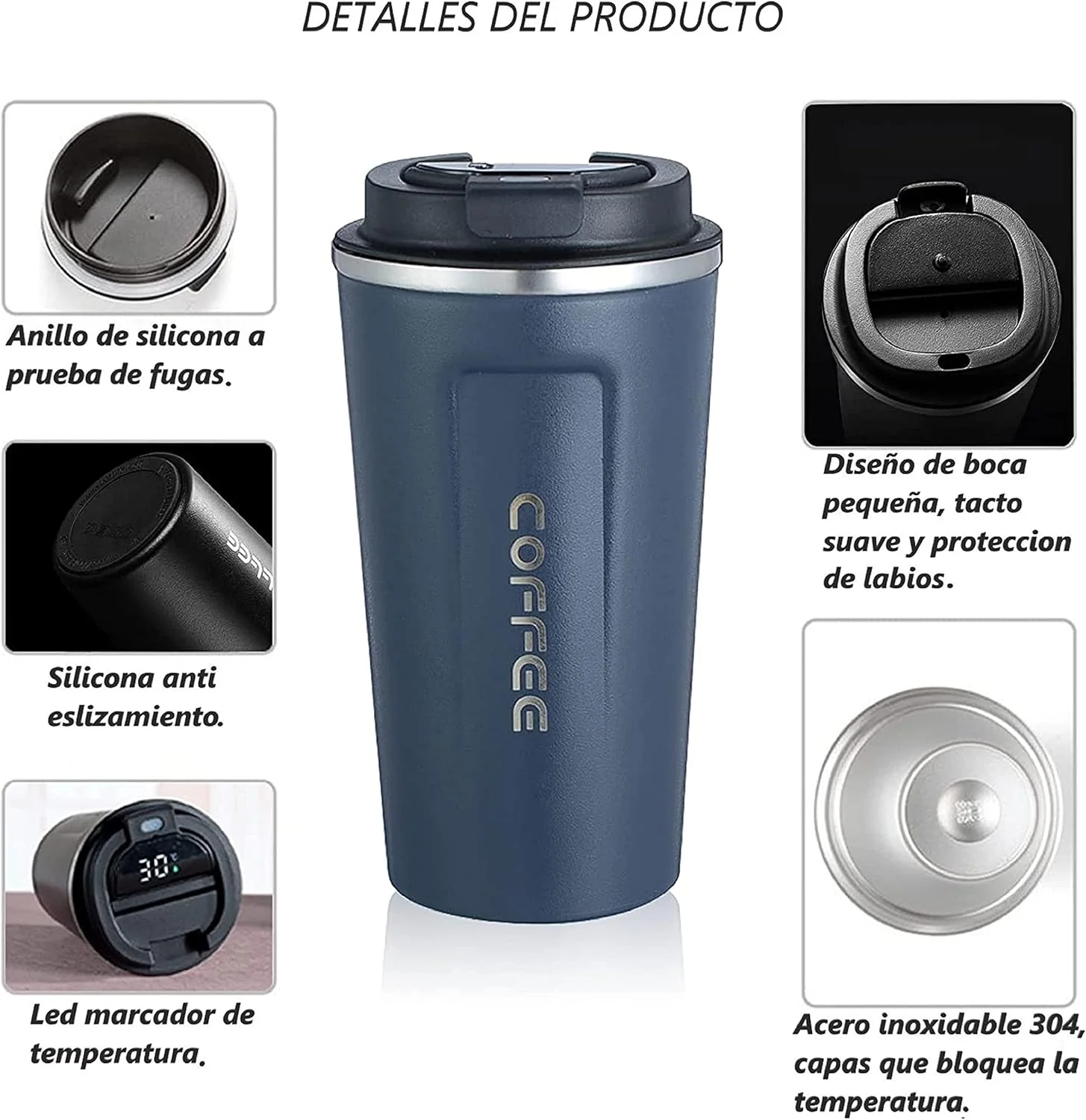 510ML Thermo Coffee Mug with Hermetic Temperature (SA2510-074)Azul Blue - Image 11