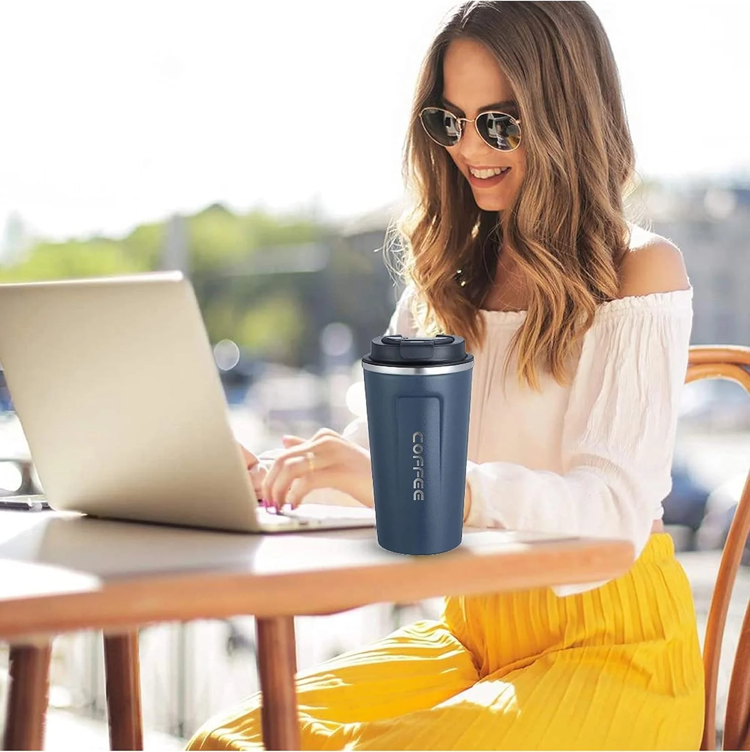 510ML Thermo Coffee Mug with Hermetic Temperature (SA2510-074)Azul Blue - Image 12