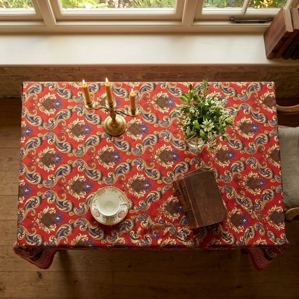 6 & 8 Seater Digital Printed Table Cover-TB37 - Image 3