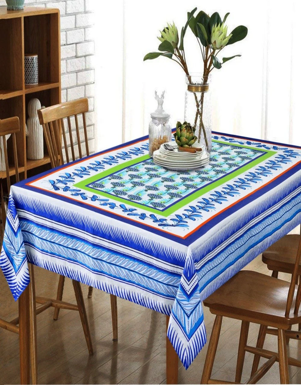 6 & 8 Seater Digital Printed Table Cover(4594)-TB36 - Image 2