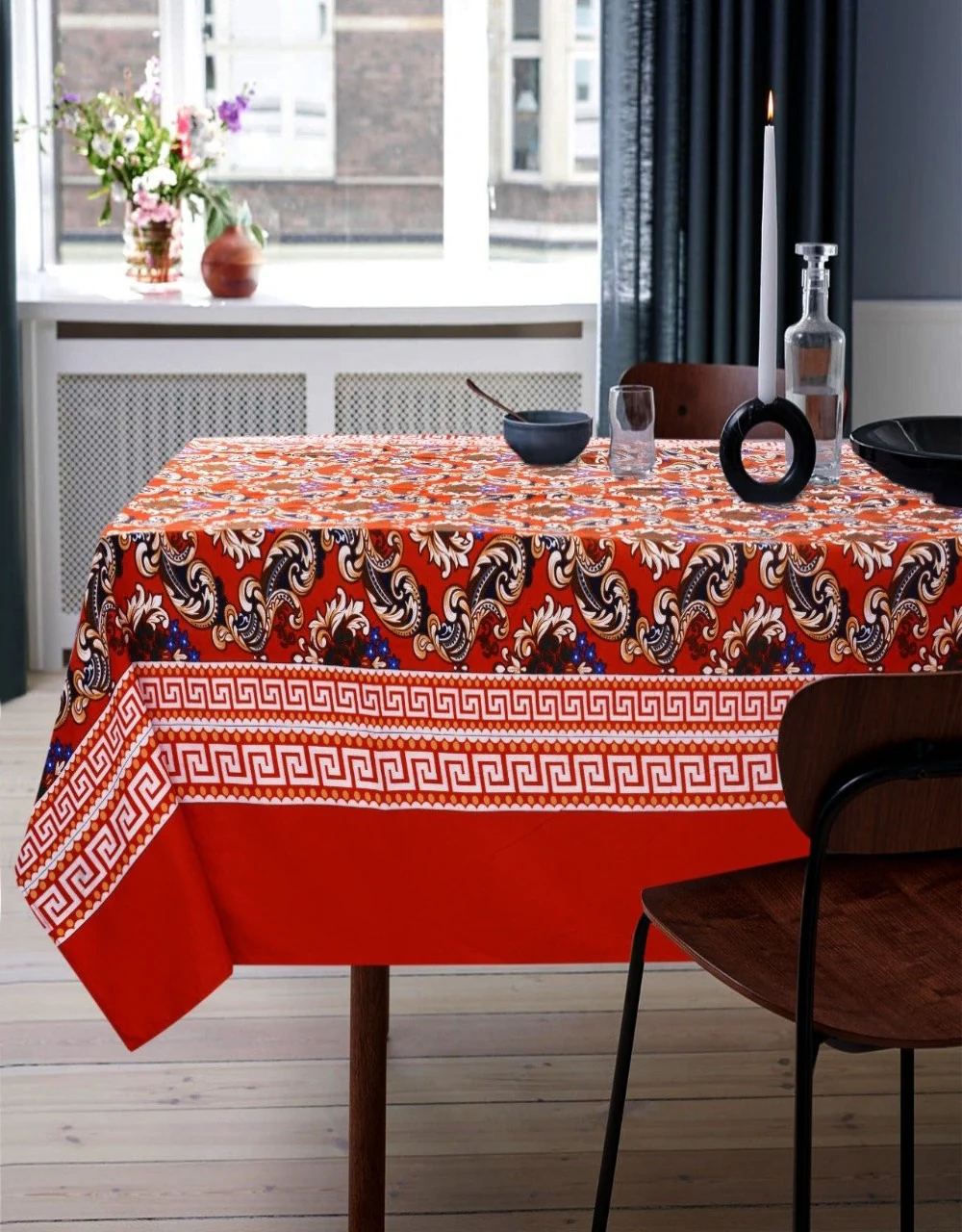 6 & 8 Seater Digital Printed Table Cover(4595)-TB37
