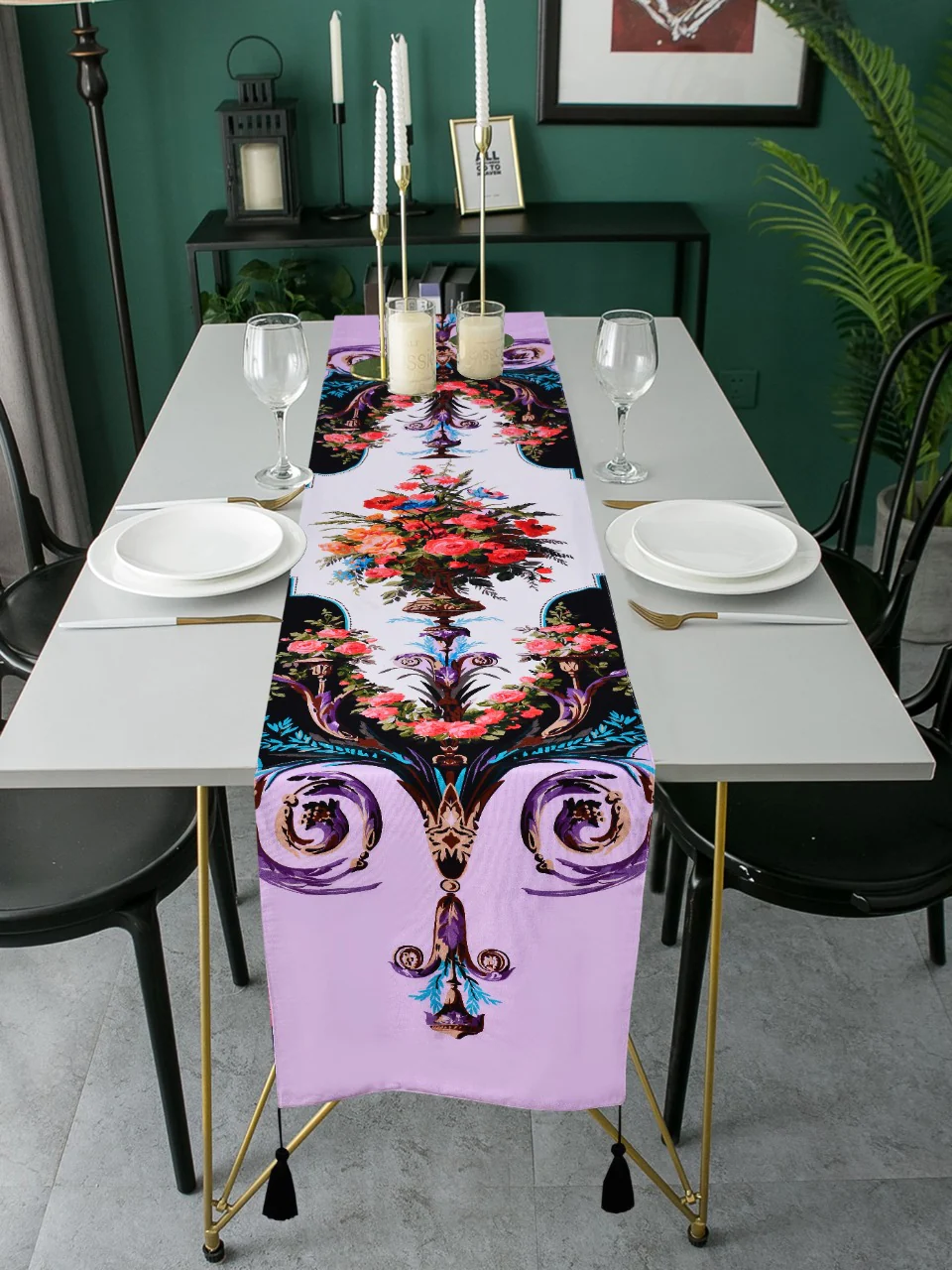 6 & 8 Seater Dining Table Runner-Victoria - Image 3