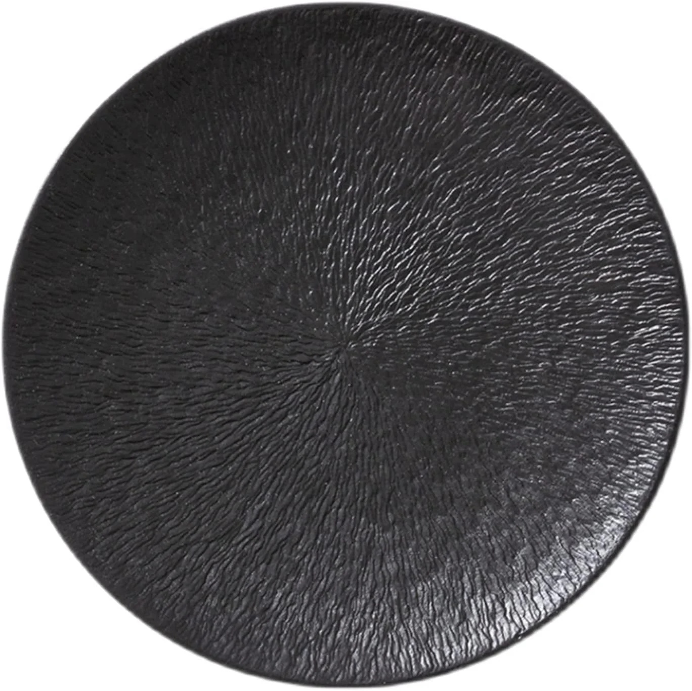 6 Creative Dining Plate with Stone Texture Pattern-Black - Image 2