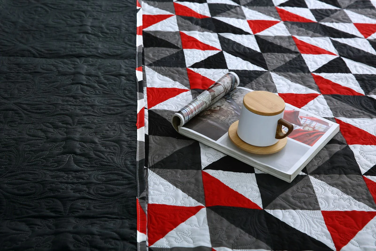 6 PCs Bed Spread Set- Abstract Geometric - Image 11