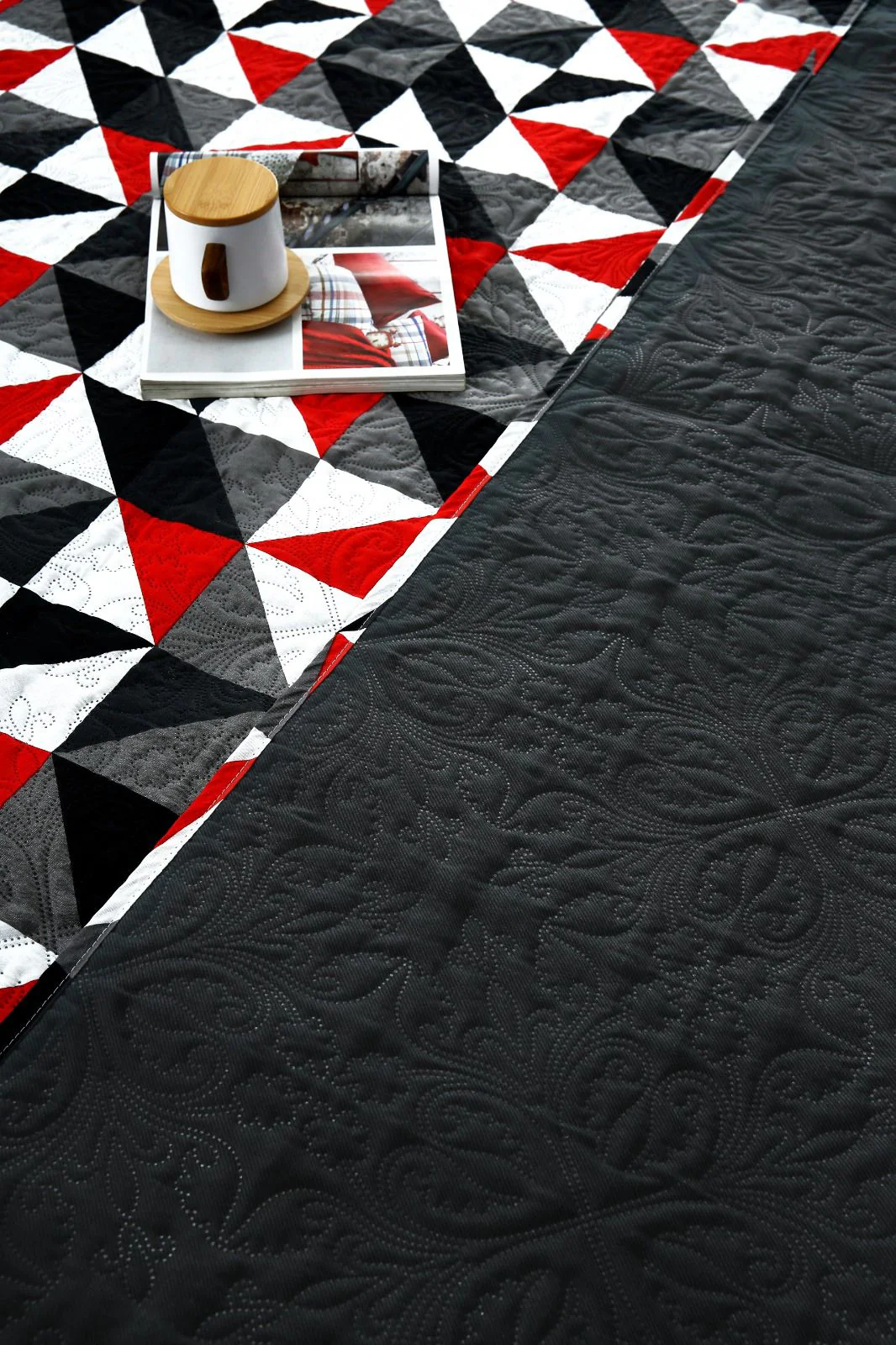 6 PCs Bed Spread Set- Abstract Geometric - Image 13