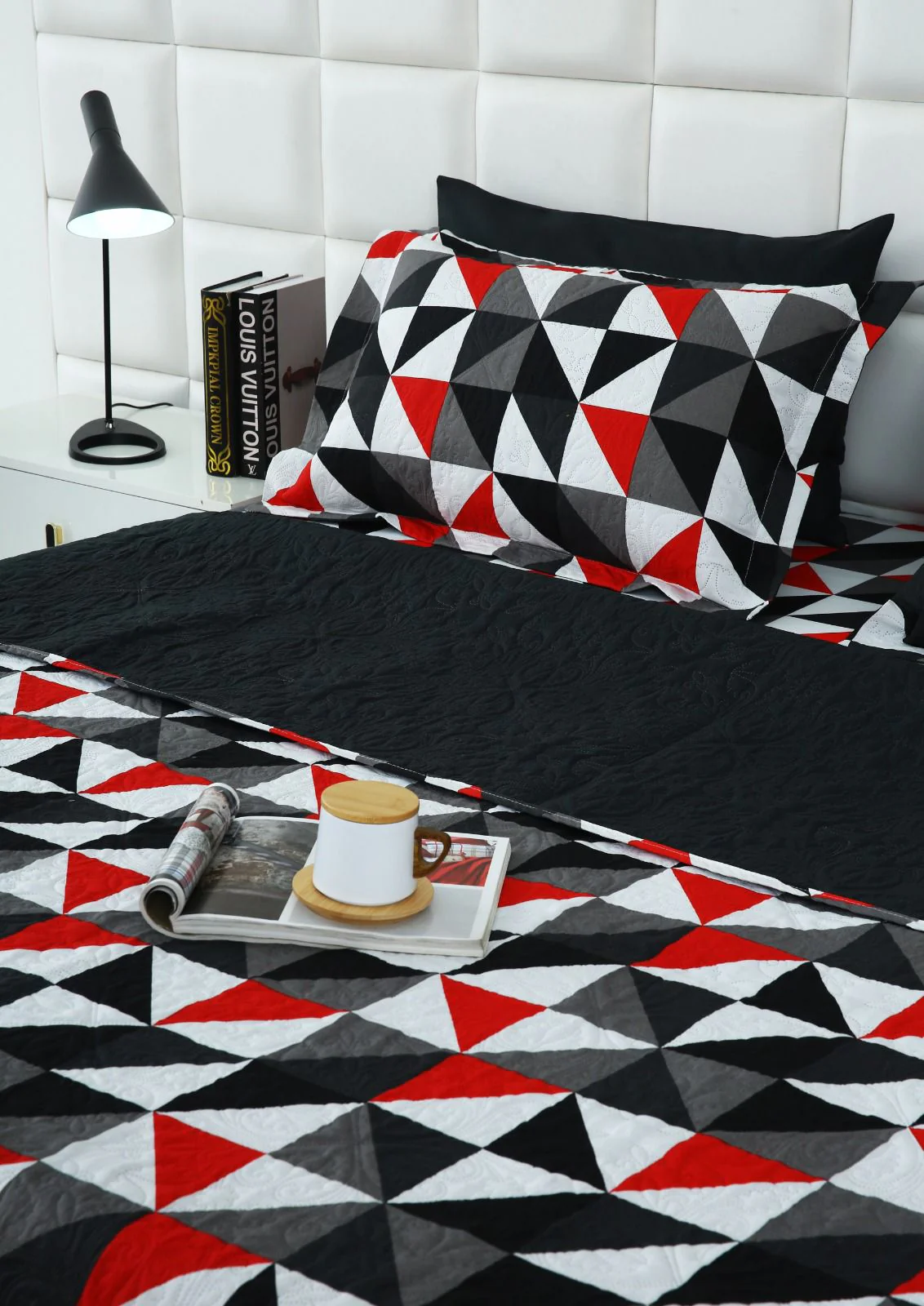 6 PCs Bed Spread Set- Abstract Geometric - Image 14