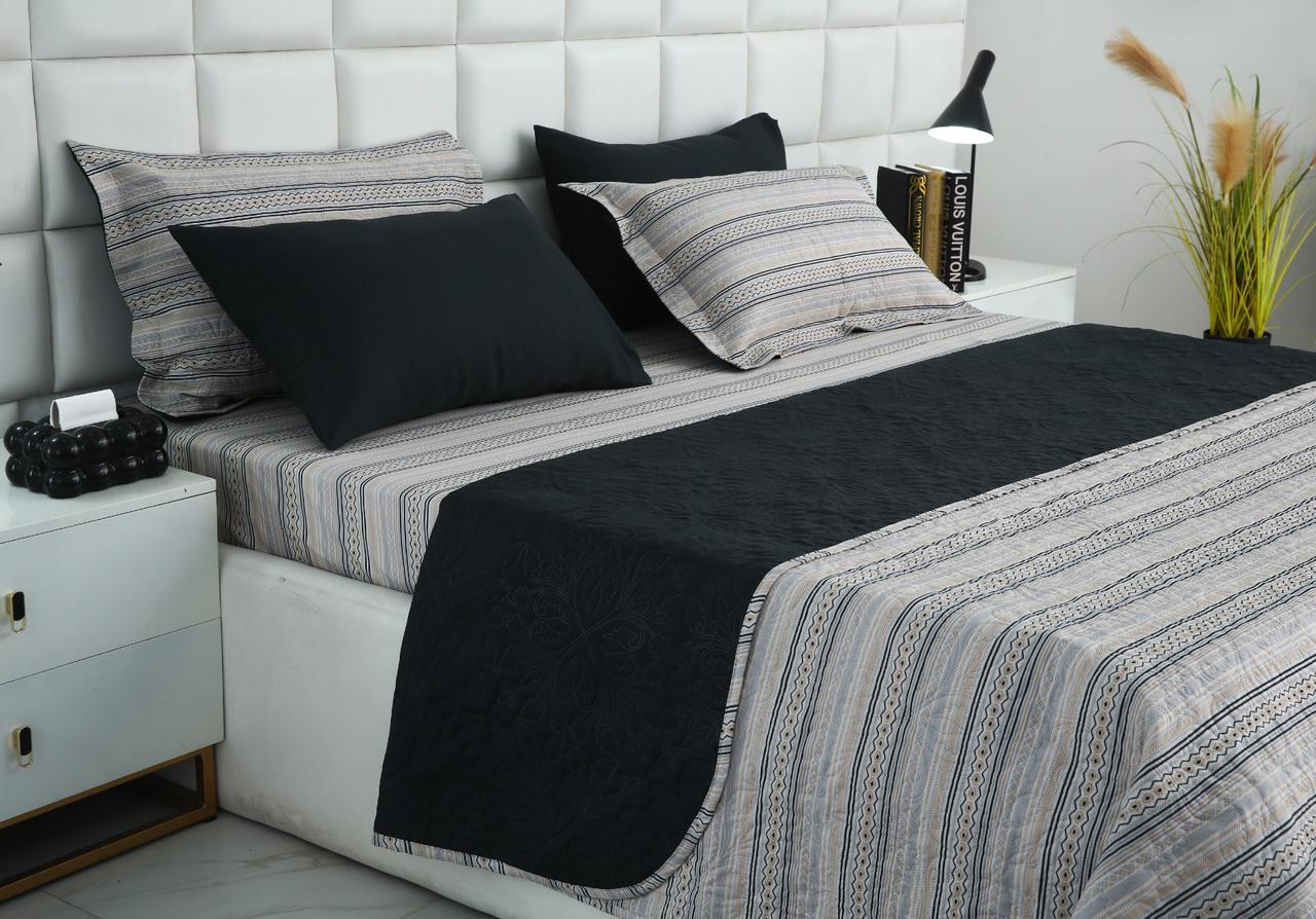 6 PCs Bed Spread Set- Slate - Image 5