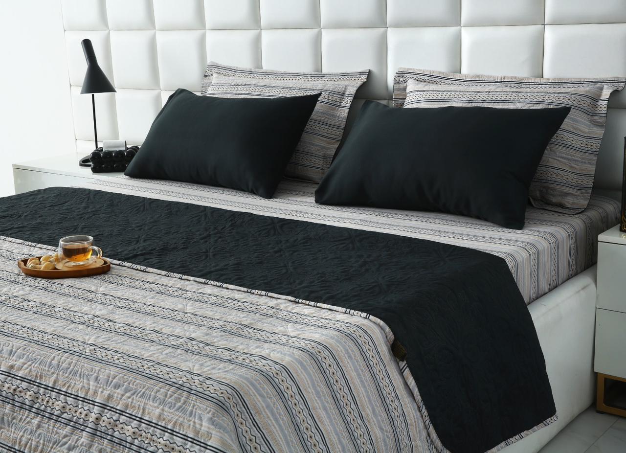 6 PCs Bed Spread Set- Slate - Image 6