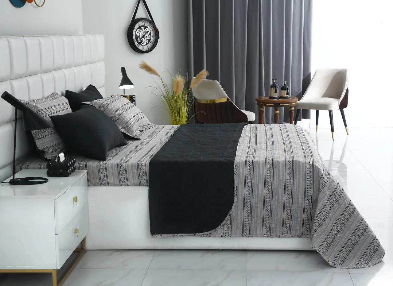 6 PCs Bed Spread Set- Slate - Image 7