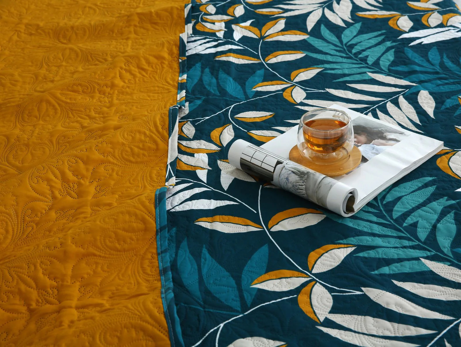 6 PCs Bed Spread Set- Tropicals - Image 10