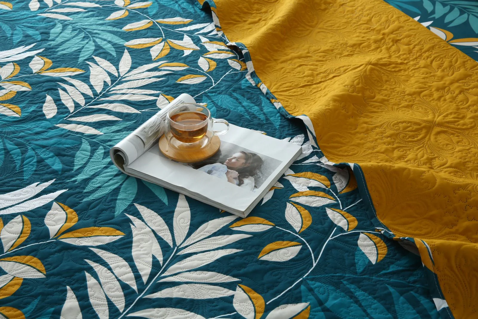 6 PCs Bed Spread Set- Tropicals - Image 11