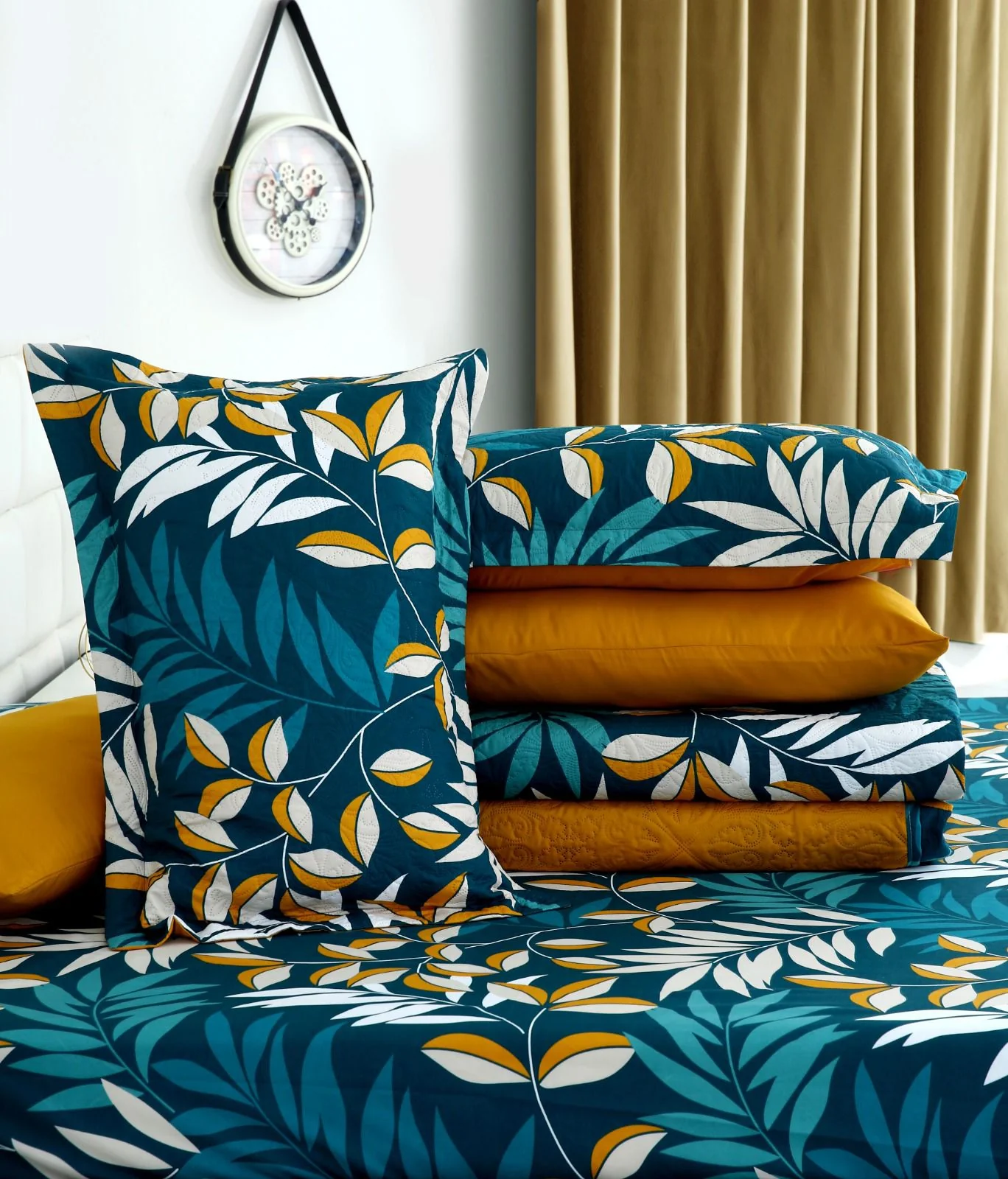 6 PCs Bed Spread Set- Tropicals - Image 12
